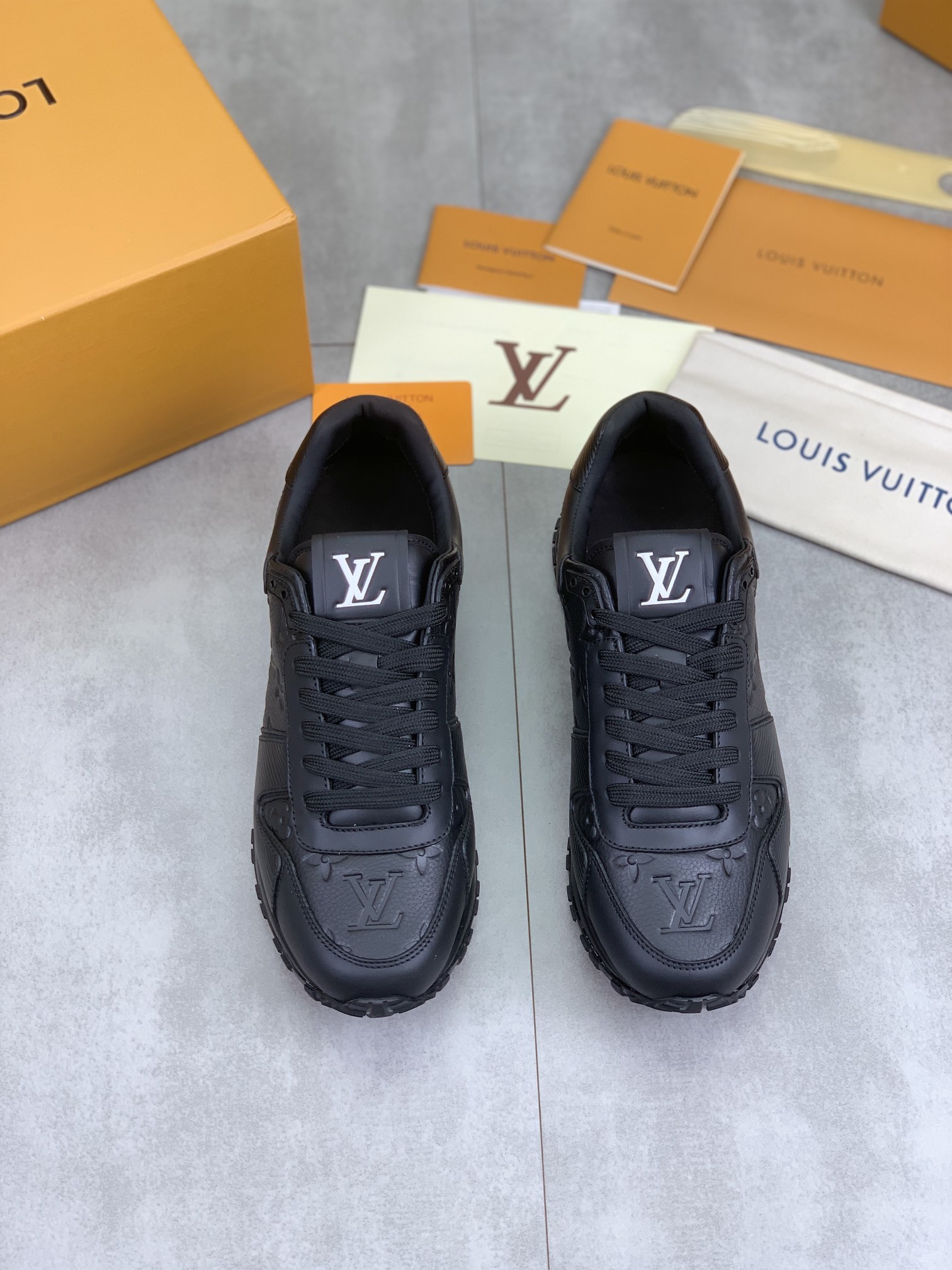 Louis Vuitton Men's Run Away Sneakers Leather Classic Black Shoes 3 i1718815091 4462 7