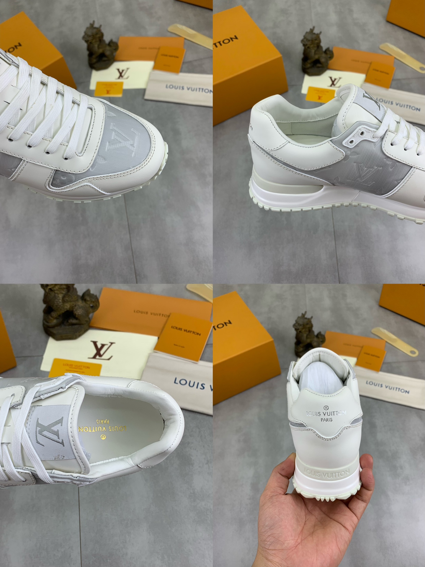 Louis Vuitton Men's White Leather Run Away Sneakers Size EU 38-44 10 i1719847724 3240 0