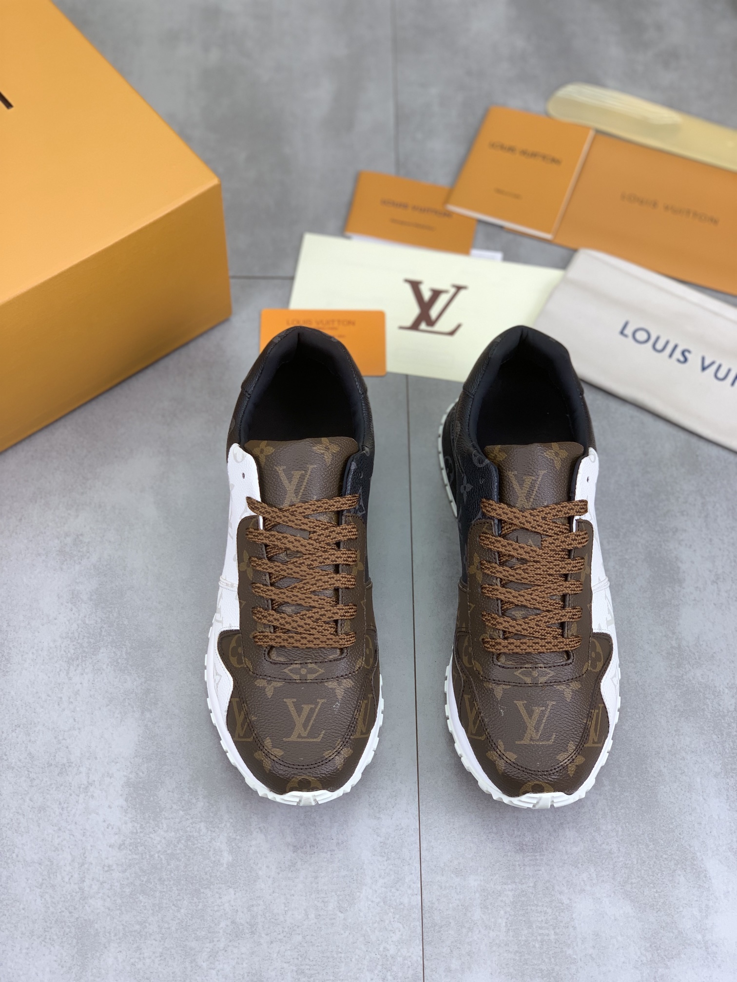 Louis Vuitton Men's Run Away Pulse Sneakers Leather, Brown Monogram 3 i1719848055 1655 0