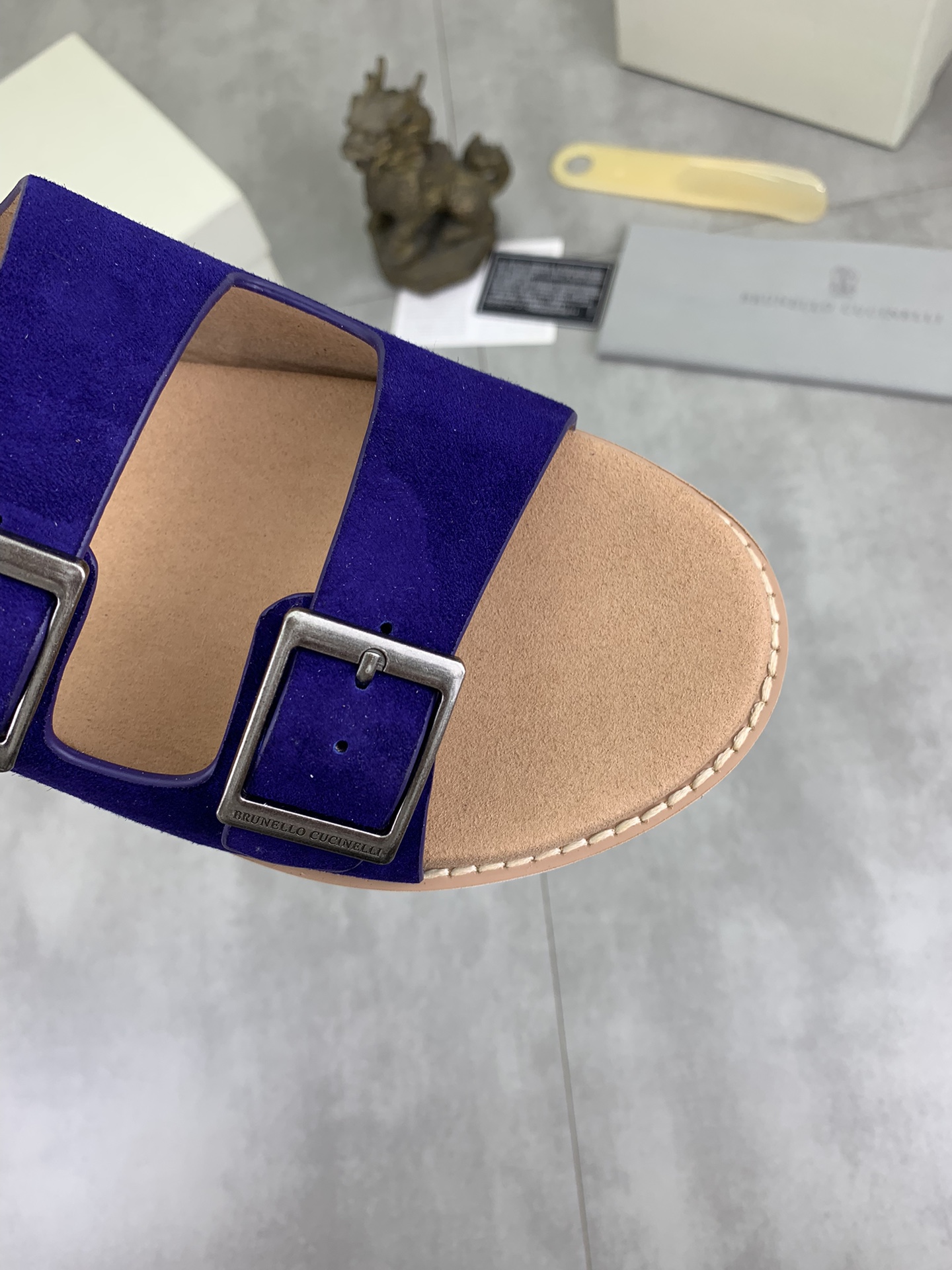 Precio de fábrica P150 Precio real Brunello Cucinelli BC New Suede Slippers, 24ss New Collection ¡Es