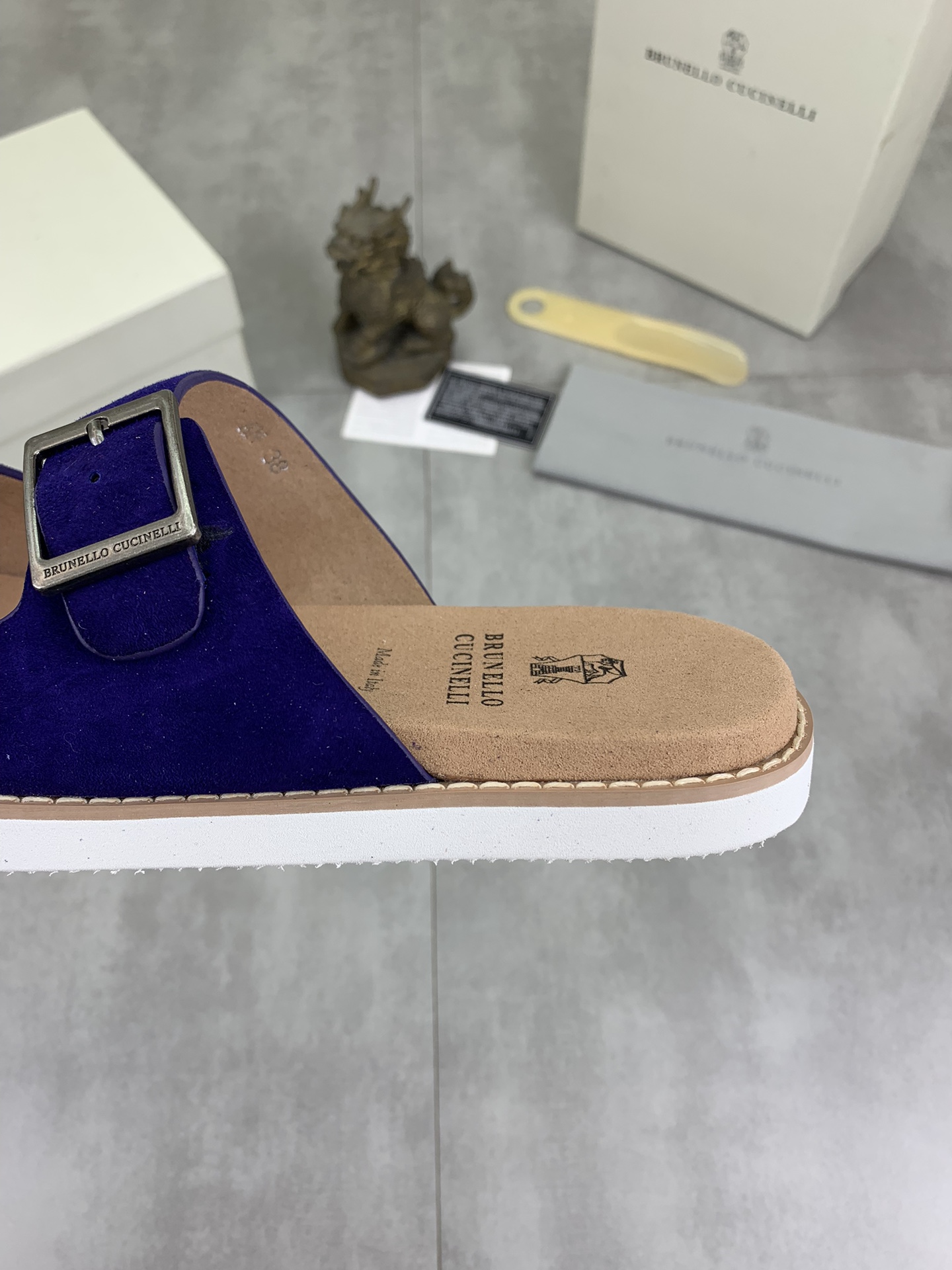 Precio de fábrica P150 Precio real Brunello Cucinelli BC New Suede Slippers, 24ss New Collection ¡Es