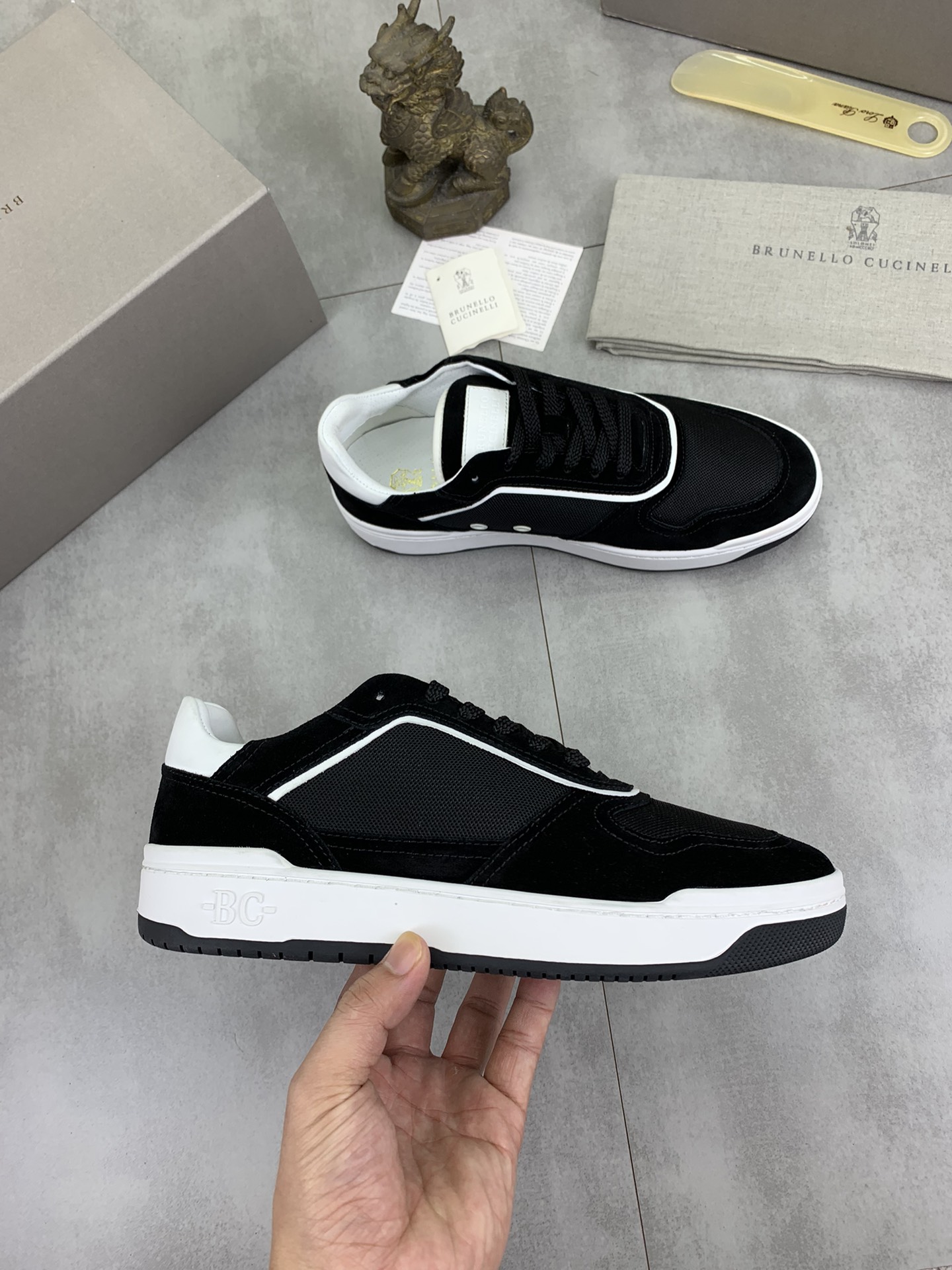 Precio de fábrica P280 Precio real Versión alta BC Nuevas zapatillas de caña baja Brunello Cucinell*