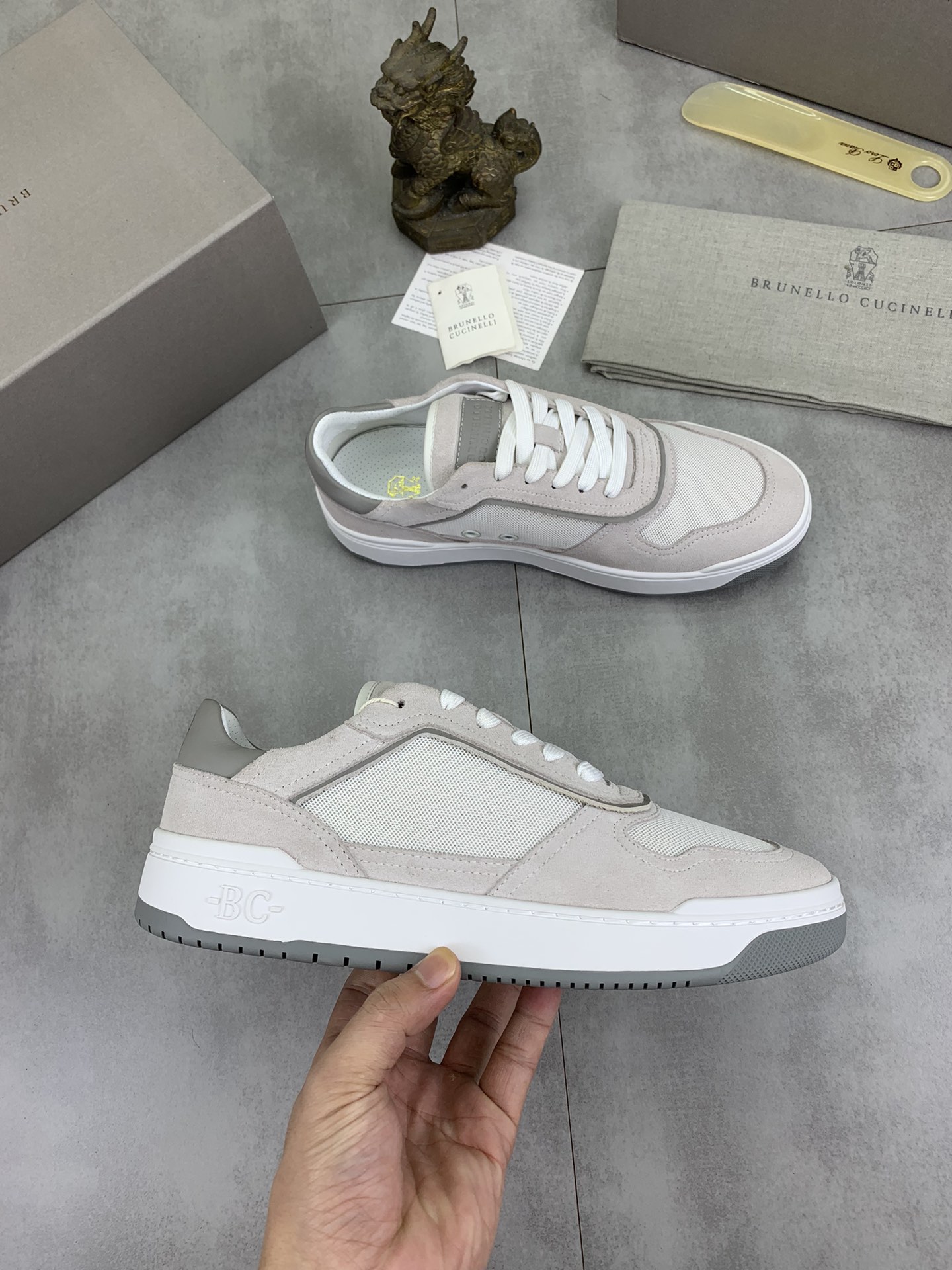 Precio de fábrica P280 Precio real Versión alta BC Nuevas zapatillas de caña baja Brunello Cucinell*