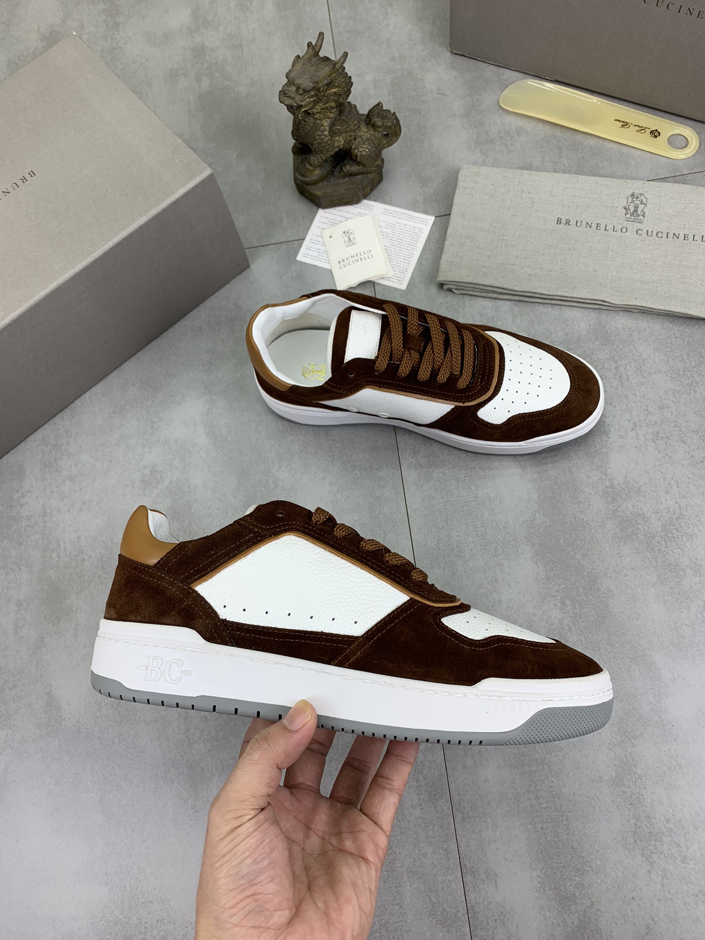 Precio de fábrica P280 Precio real Versión alta BC Nuevas zapatillas de caña baja Brunello Cucinell*
