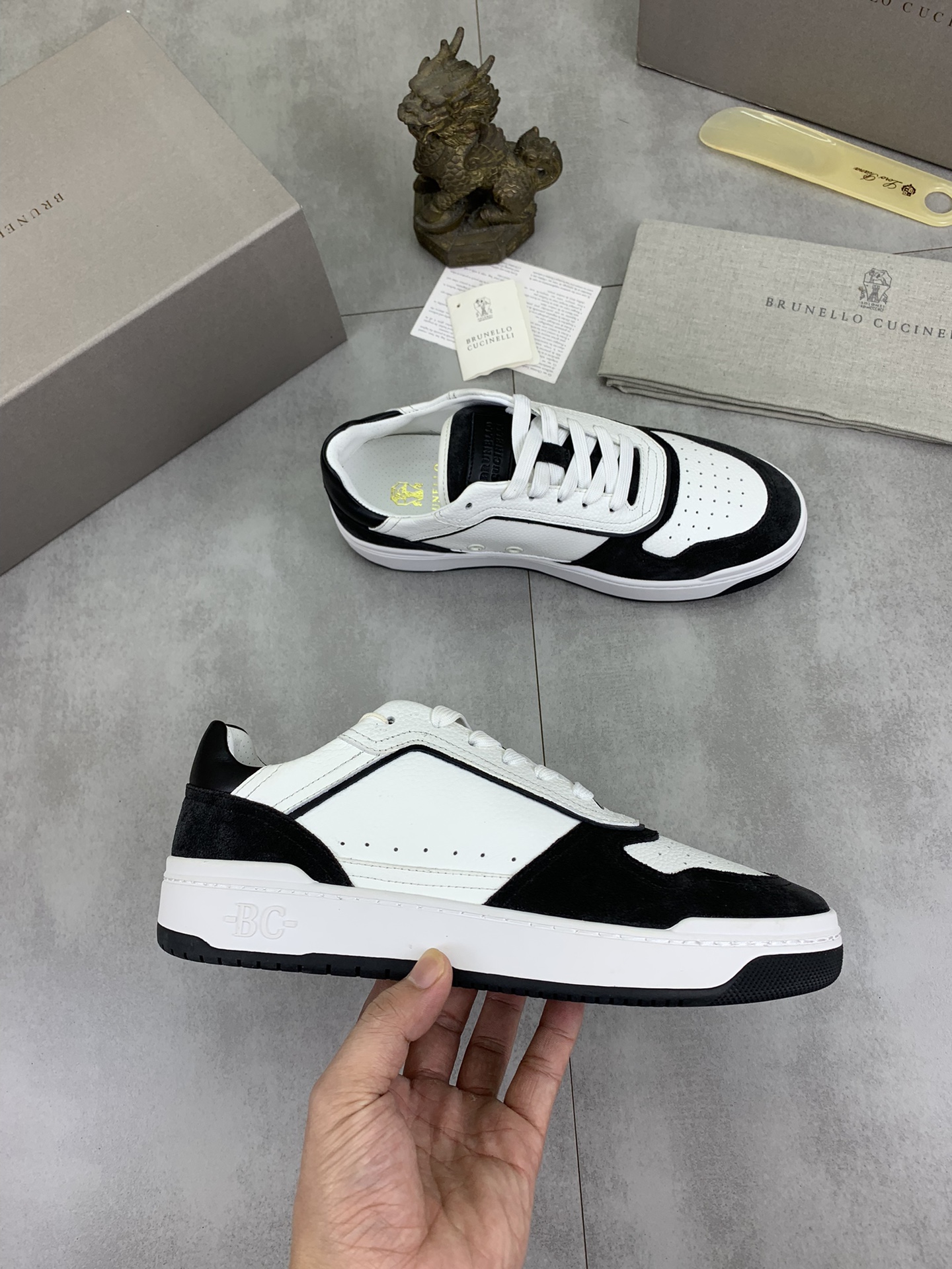 Precio de fábrica P280 Precio real Versión alta BC Nuevas zapatillas de caña baja Brunello Cucinell*