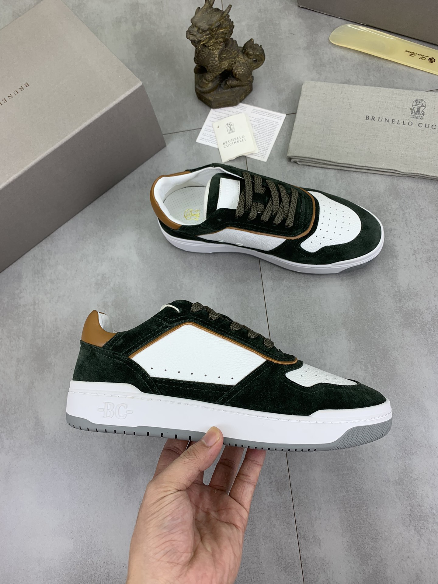 Precio de fábrica P280 Precio real Versión alta BC Nuevas zapatillas de caña baja Brunello Cucinell*