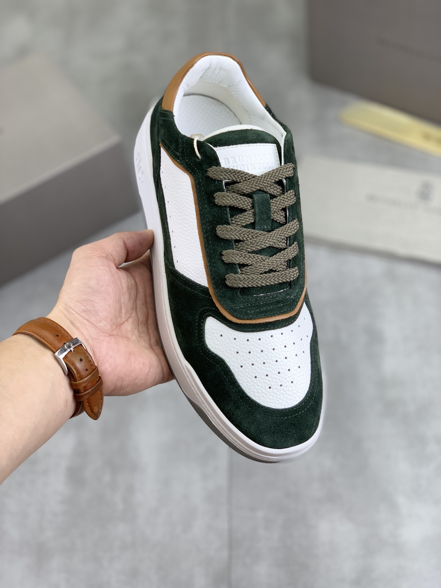 Precio de fábrica P280 Precio real Versión alta BC Nuevas zapatillas de caña baja Brunello Cucinell*