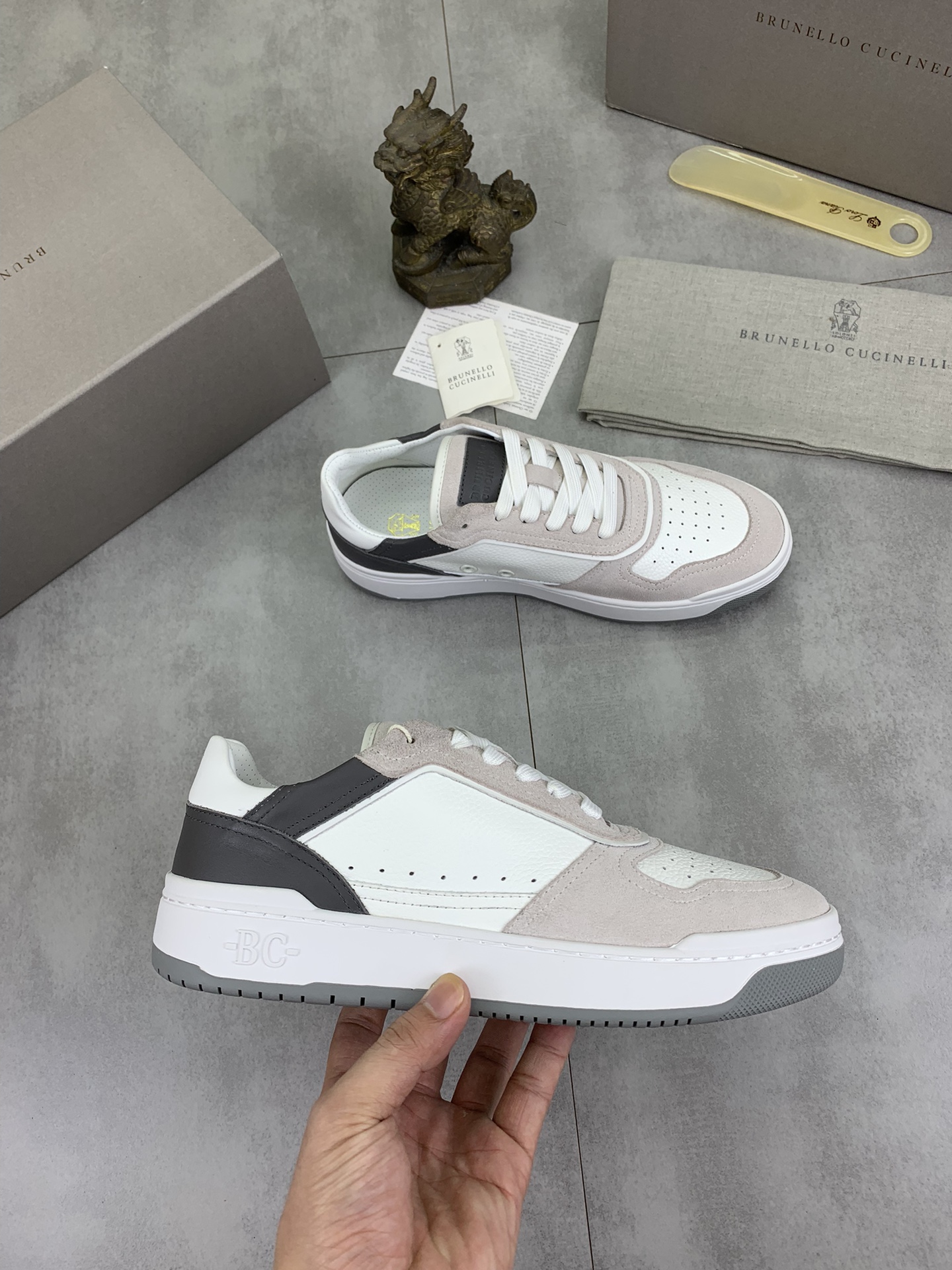 Precio de fábrica P280 Precio real Versión alta BC Nuevas zapatillas de caña baja Brunello Cucinell*