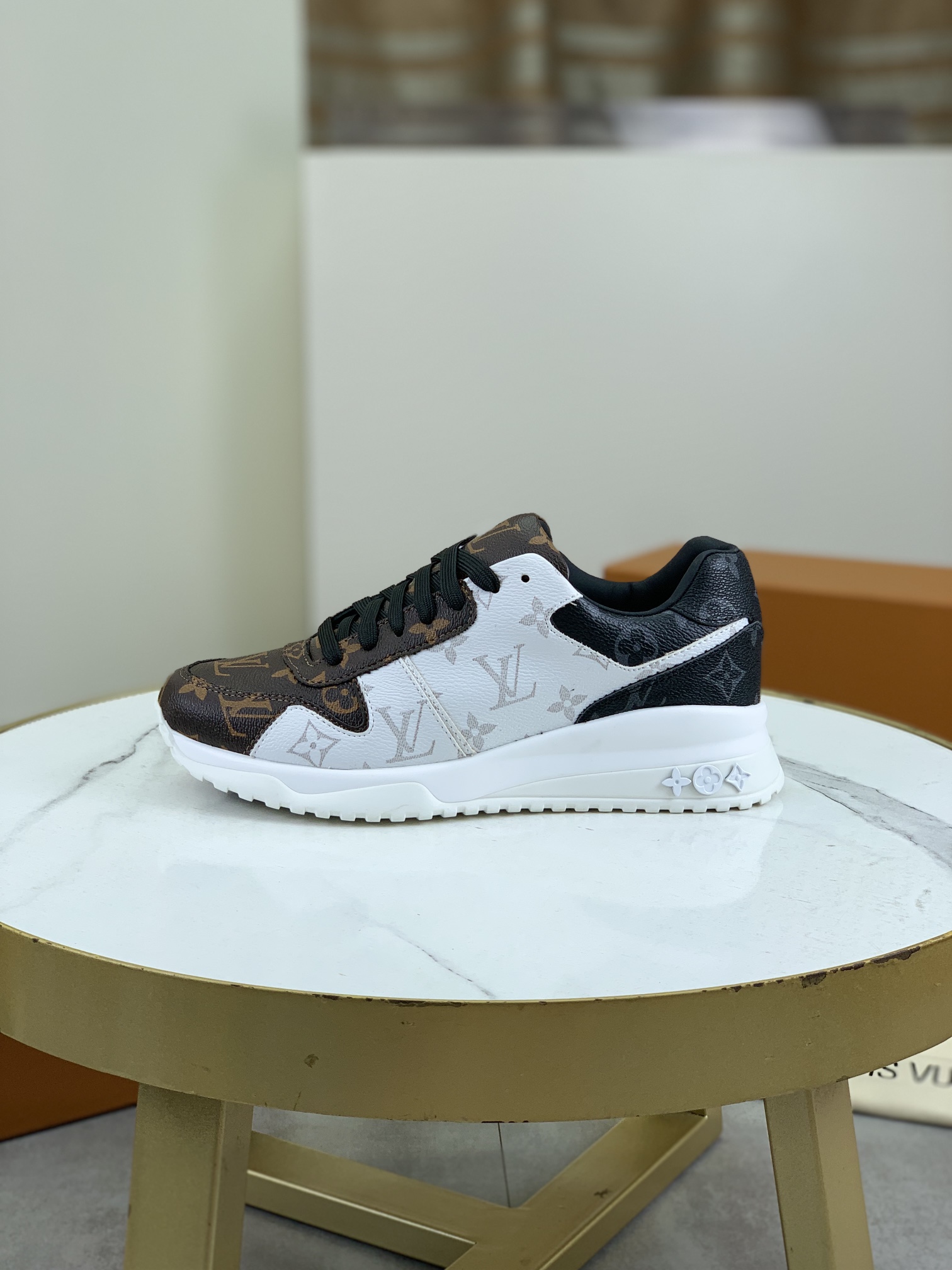 Louis Vuitton Men's Brown Monogram Leather Run Away Sneakers Size 38-44 2 i1726417228 5263 0