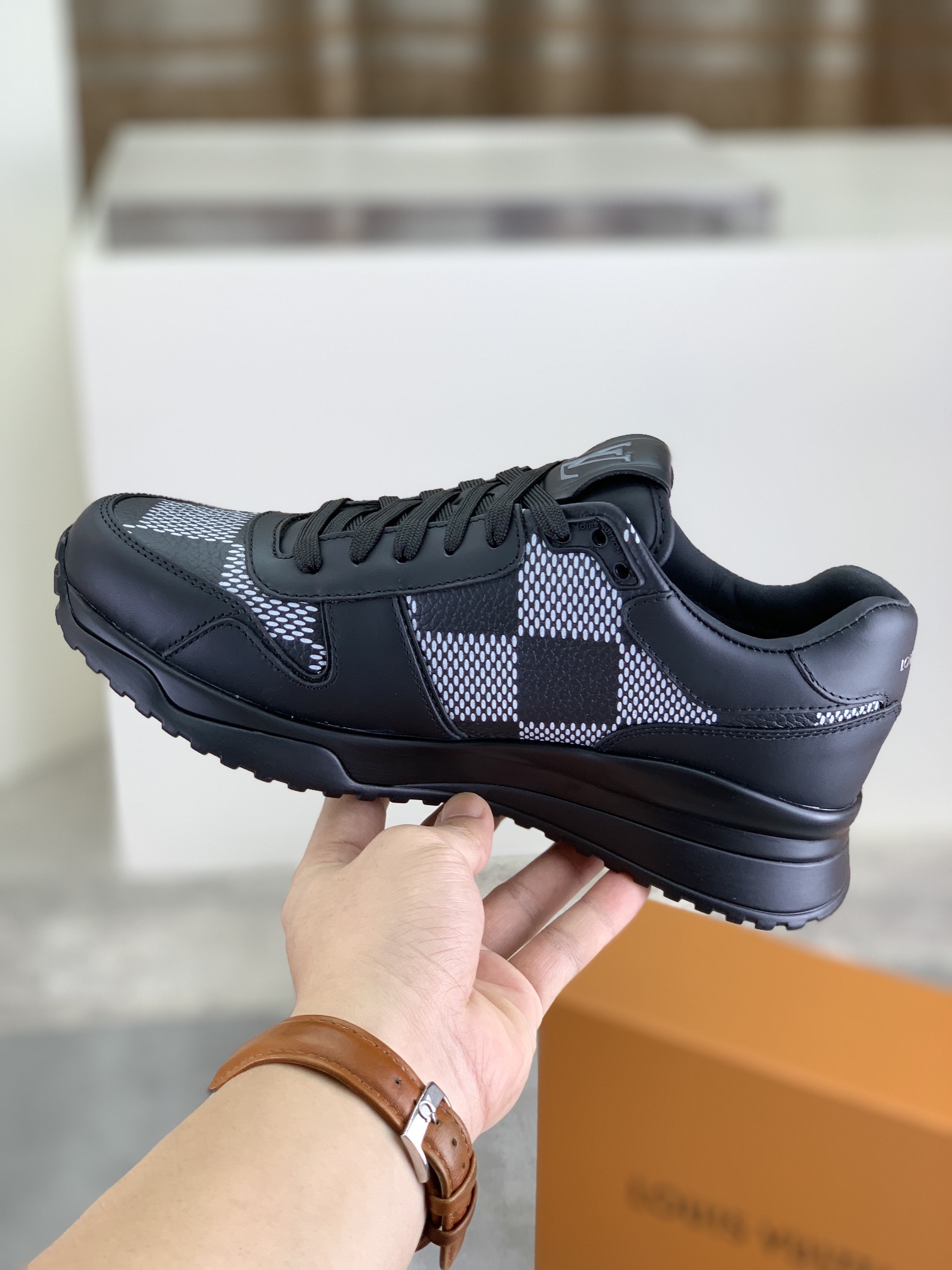 Louis Vuitton Men's Black Leather Run Away Sneakers Size EU 38-44 7 i1726417325 1970 1