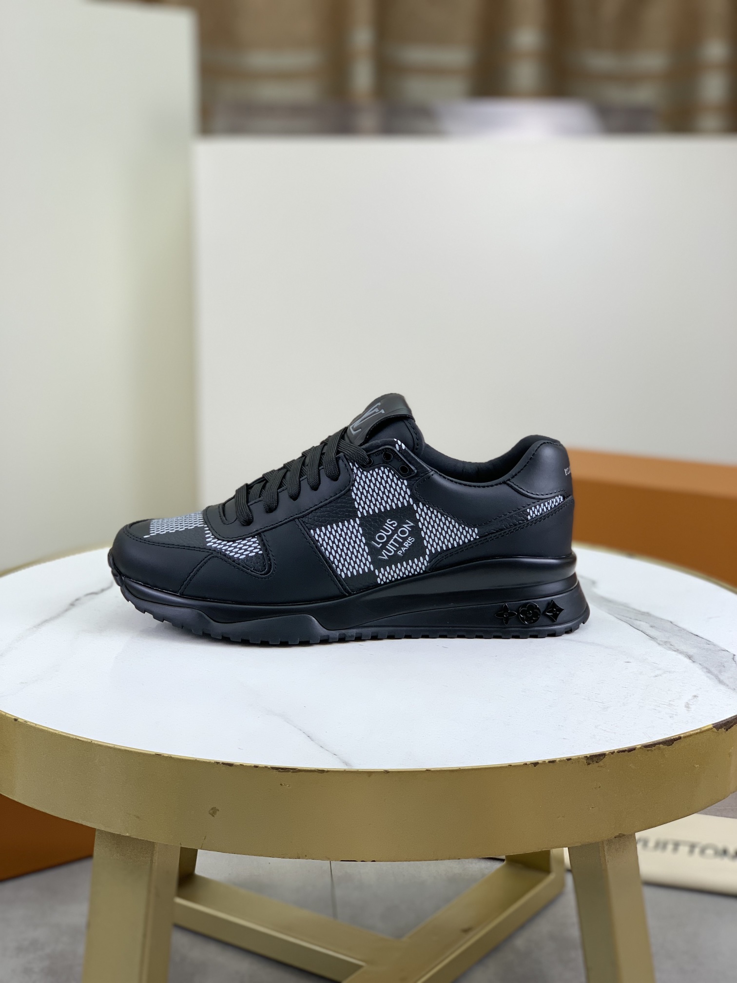 Louis Vuitton Men's Black Leather Run Away Sneakers Size EU 38-44 2 i1726417325 7854 0