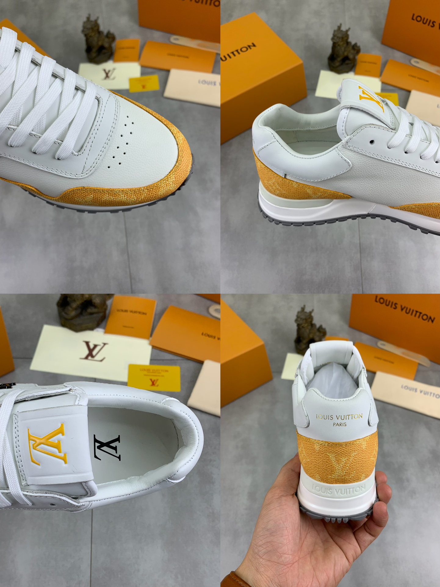Louis Vuitton Run Away Pulse Sneakers - Leather and Rubber Sole - White 10 i1732550928 8173 0