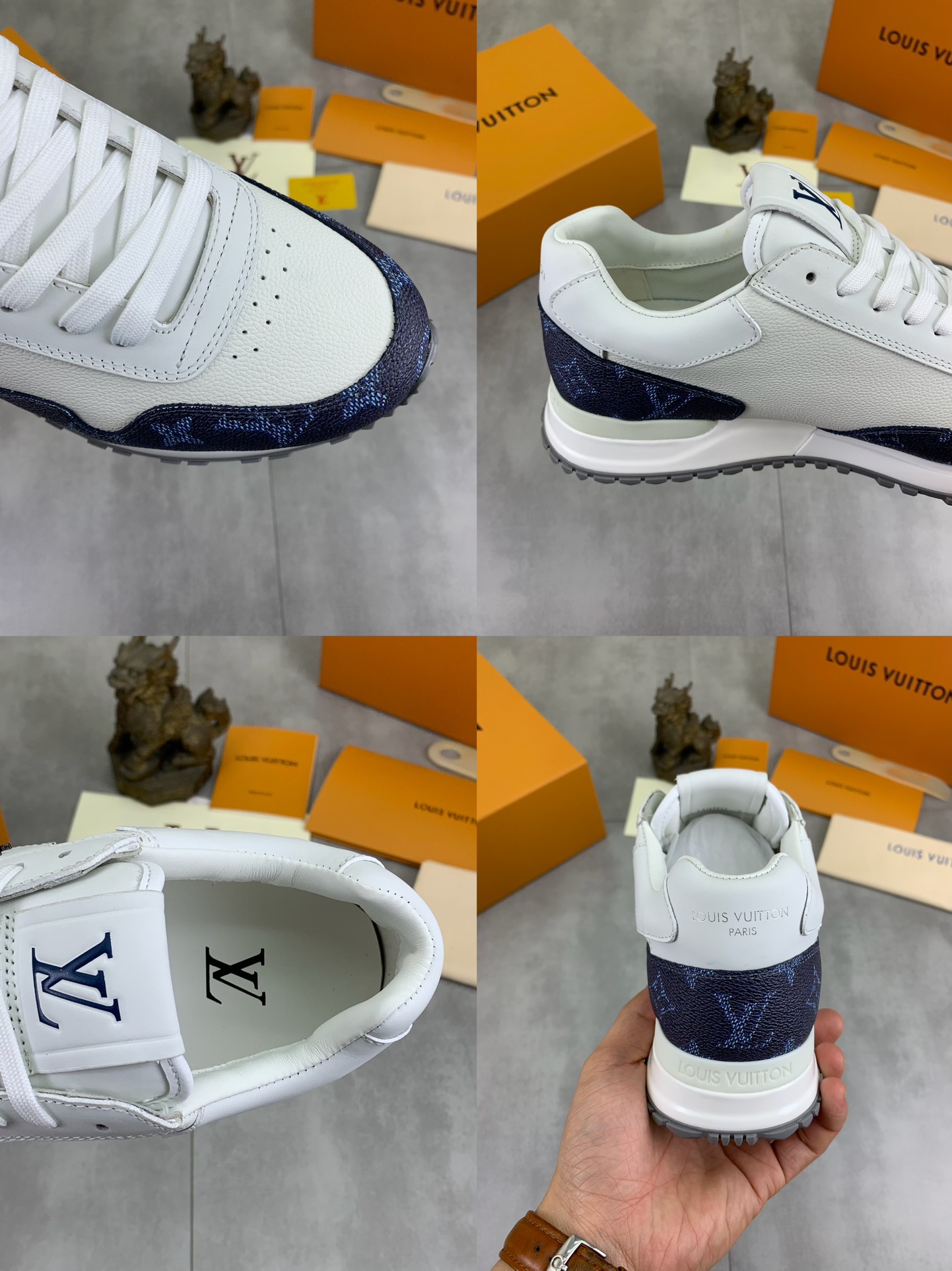 Louis Vuitton Men's Run Away Pulse Sneakers in Calf Leather with Monogram 10 i1732550972 6299 0