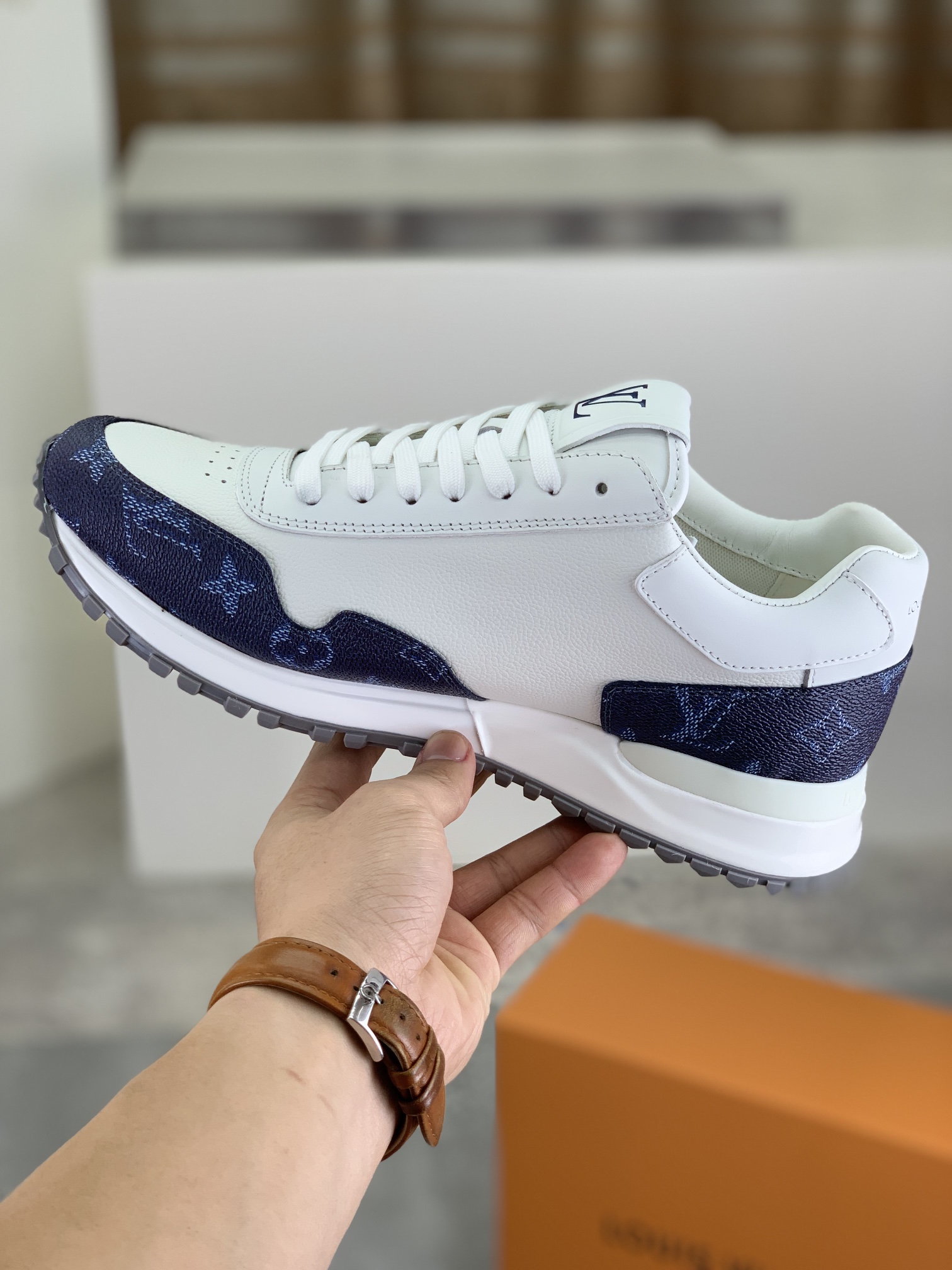Louis Vuitton Men's Run Away Pulse Sneakers in Calf Leather with Monogram 7 i1732550975 4677 0