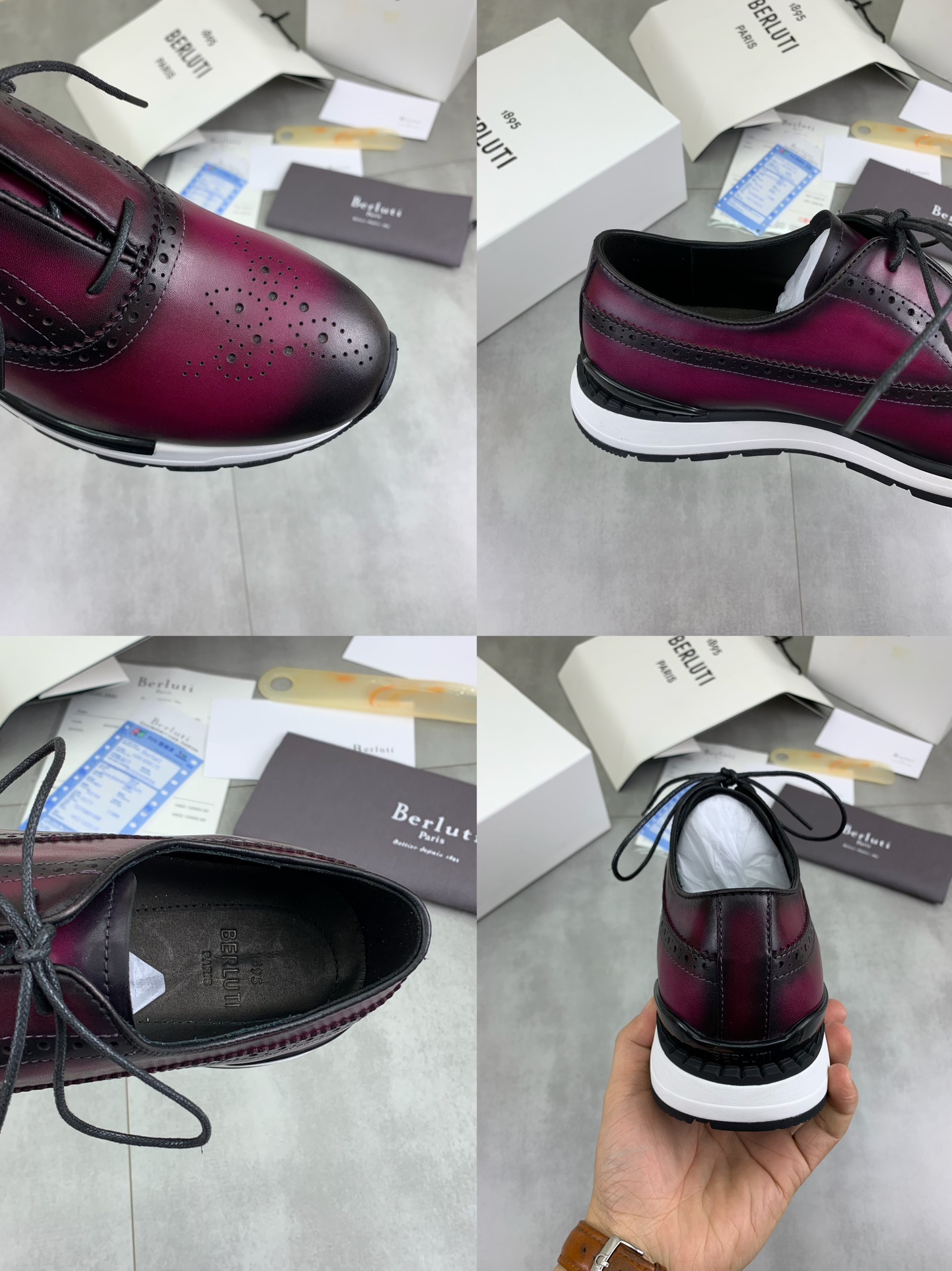 Precio de fábrica P420 versión superior Berluti Bruti zapatos de los hombres deportivos y casuales d