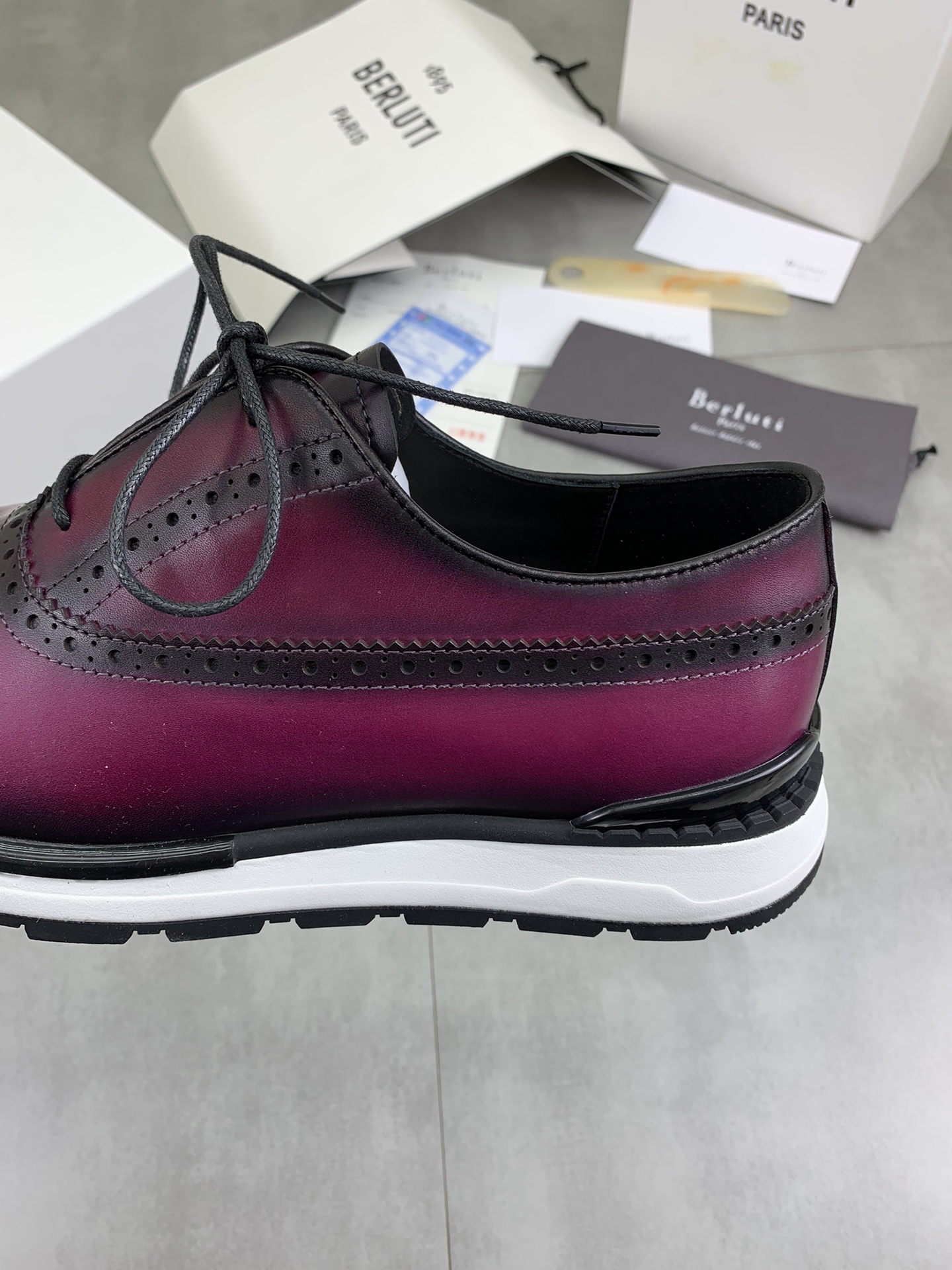 Precio de fábrica P420 versión superior Berluti Bruti zapatos de los hombres deportivos y casuales d