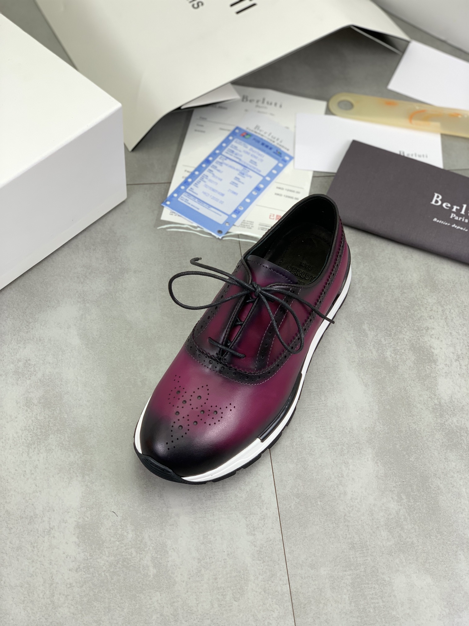 Precio de fábrica P420 versión superior Berluti Bruti zapatos de los hombres deportivos y casuales d