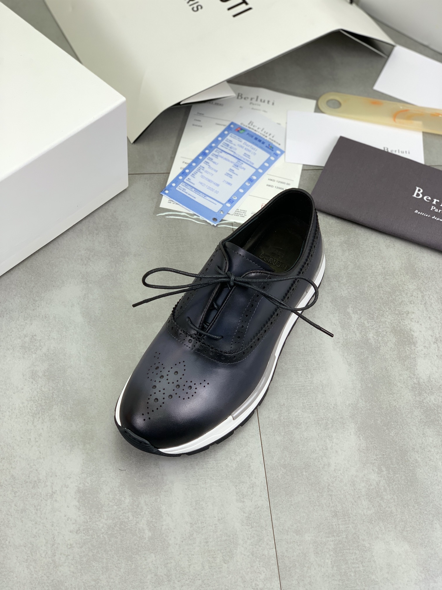 Precio de fábrica P420 versión superior Berluti Bruti zapatos de los hombres deportivos y casuales d
