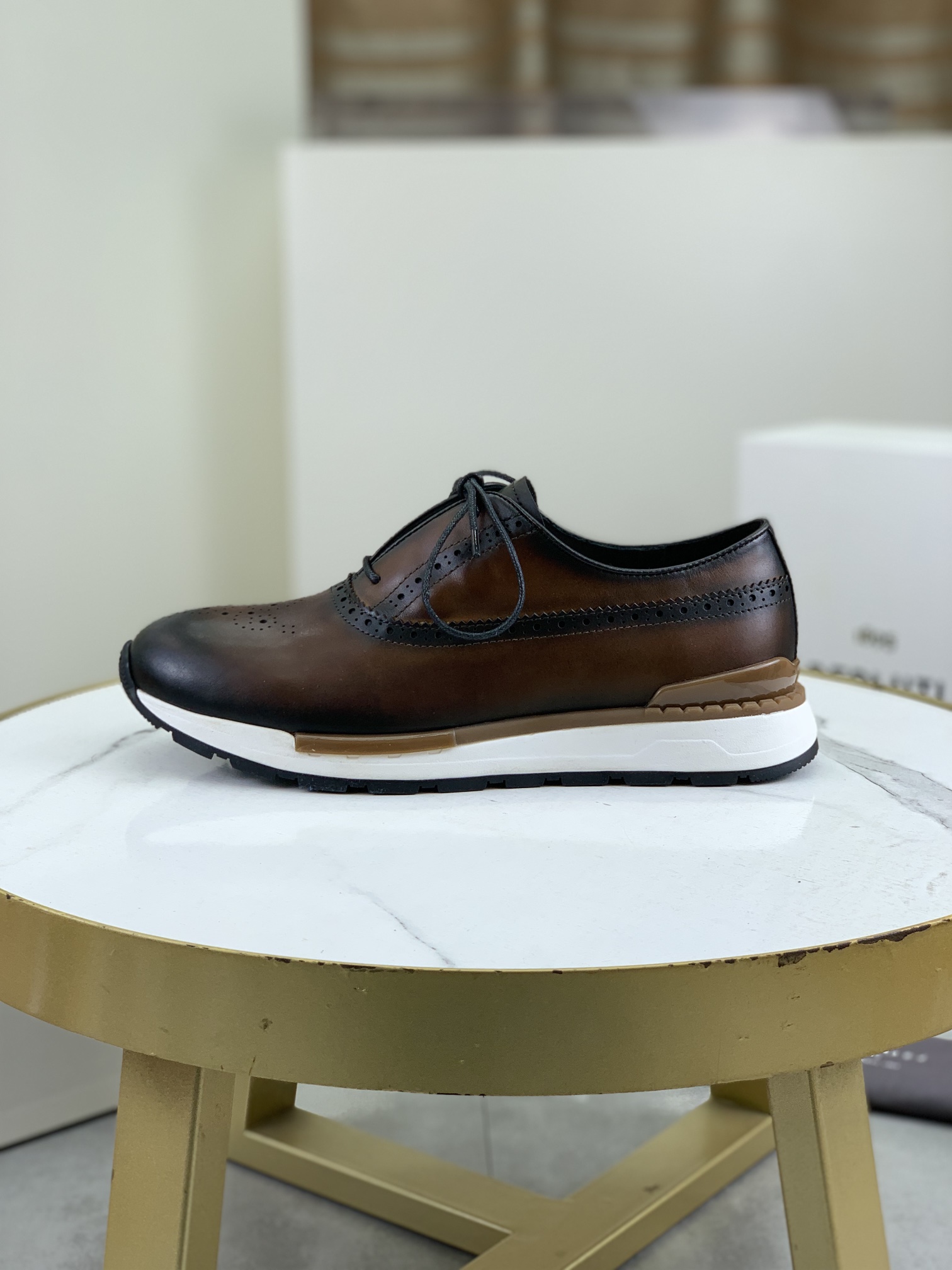Precio de fábrica P420 versión superior Berluti Bruti zapatos de los hombres deportivos y casuales d
