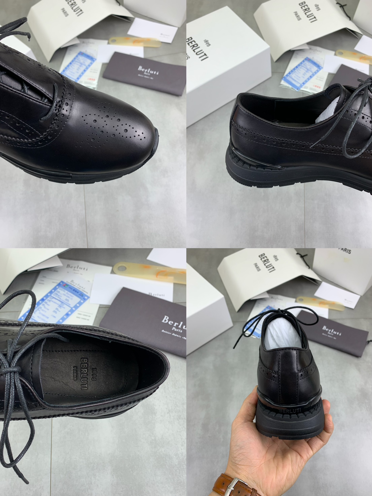 Precio de fábrica P420 versión superior Berluti Bruti zapatos de los hombres deportivos y casuales d
