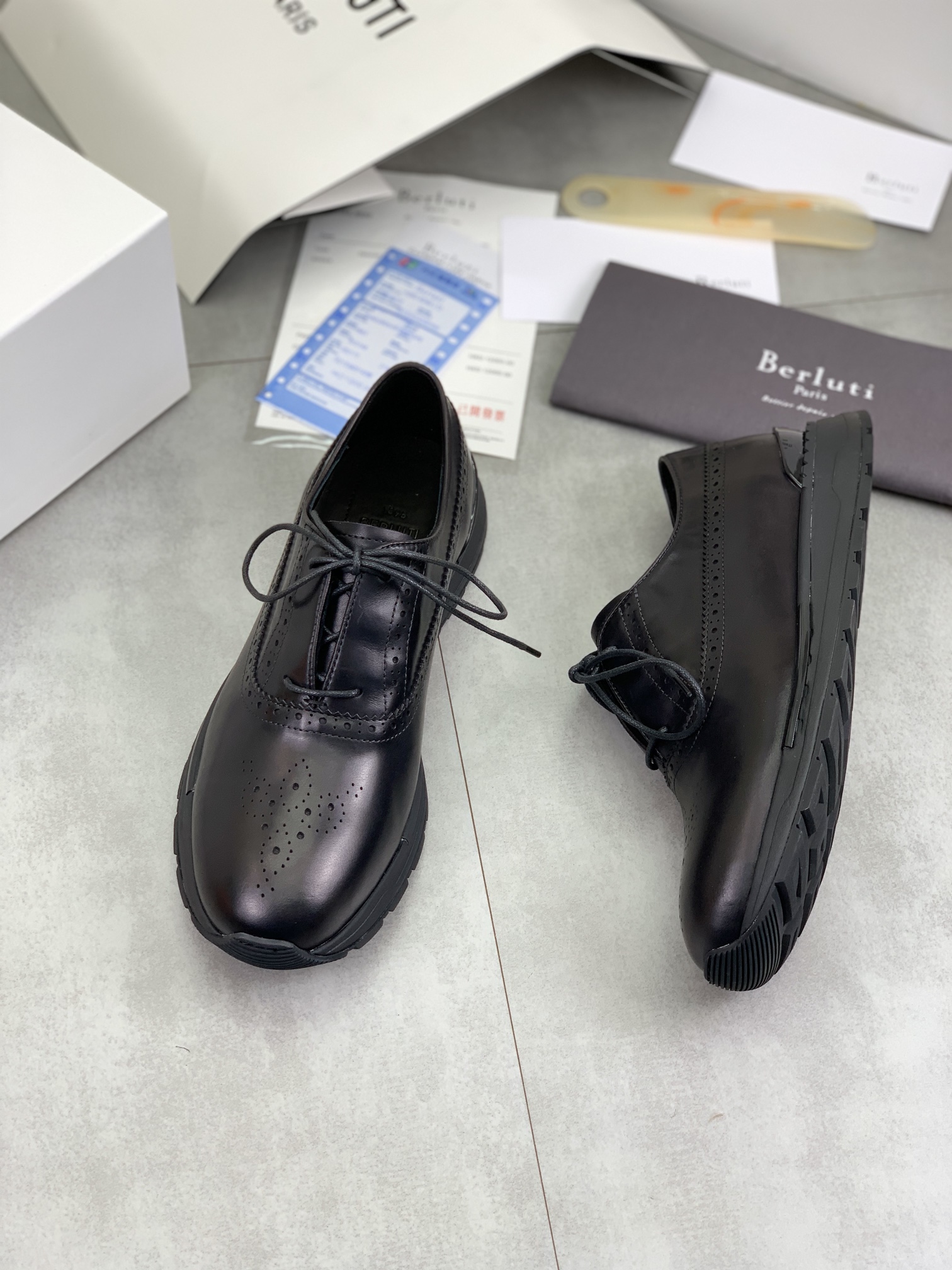 Precio de fábrica P420 versión superior Berluti Bruti zapatos de los hombres deportivos y casuales d