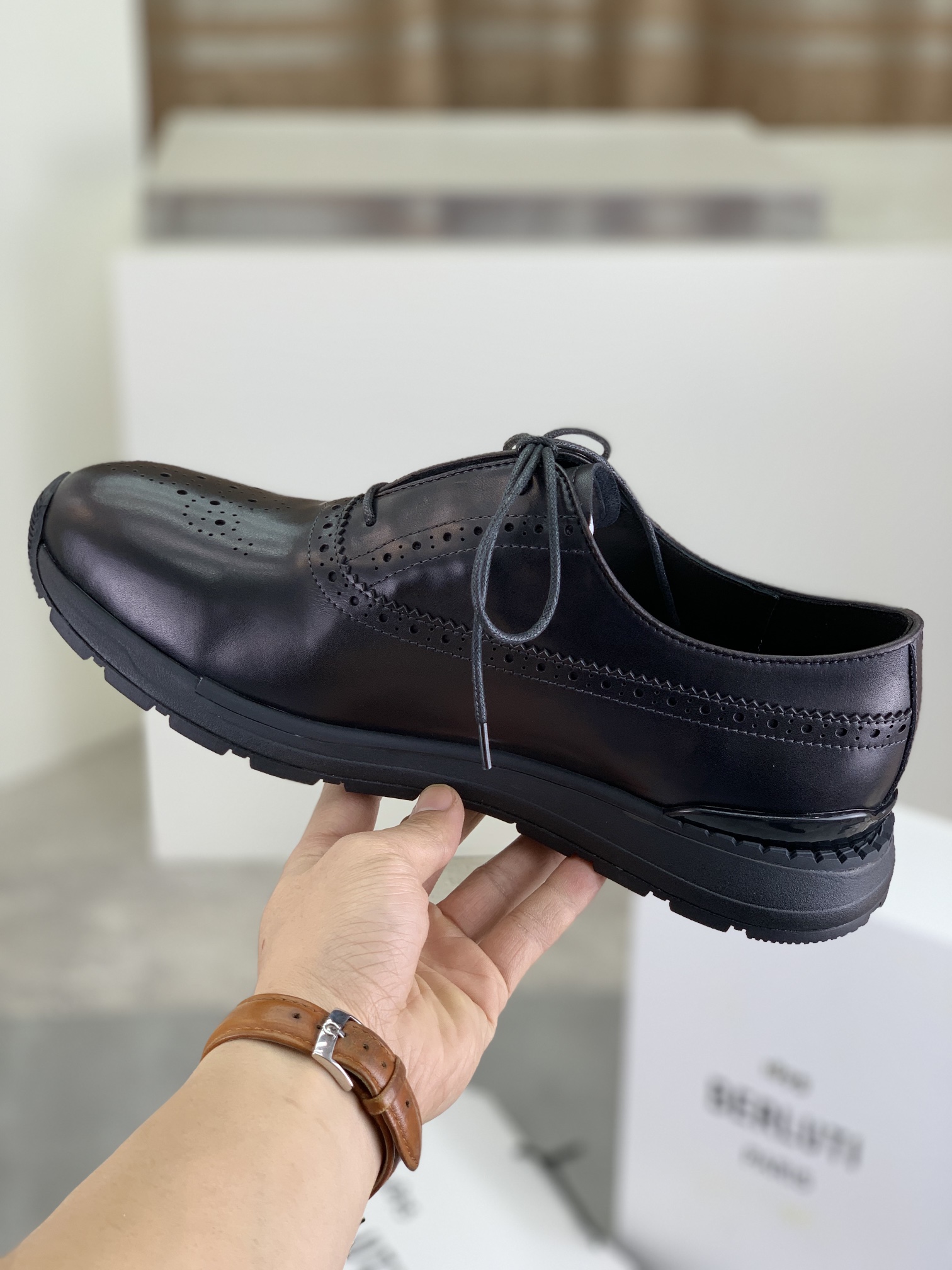 Precio de fábrica P420 versión superior Berluti Bruti zapatos de los hombres deportivos y casuales d