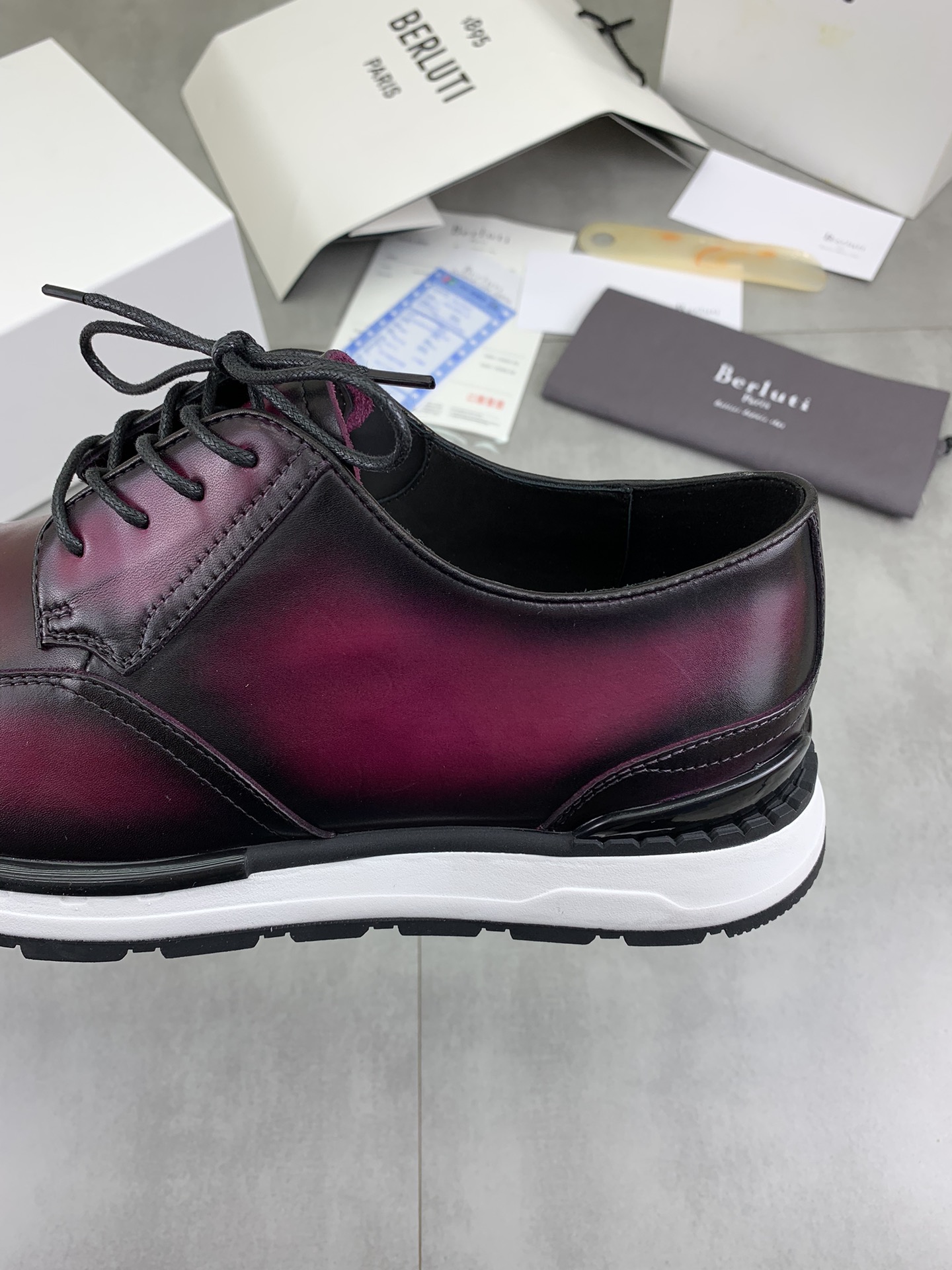 Precio de fábrica P420 versión superior Berluti Bruti zapatos de los hombres deportivos y casuales d