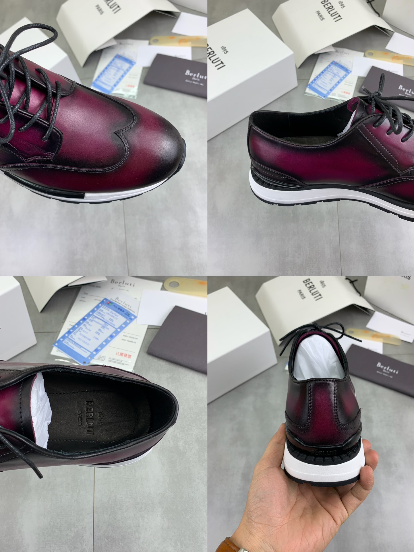 Precio de fábrica P420 versión superior Berluti Bruti zapatos de los hombres deportivos y casuales d