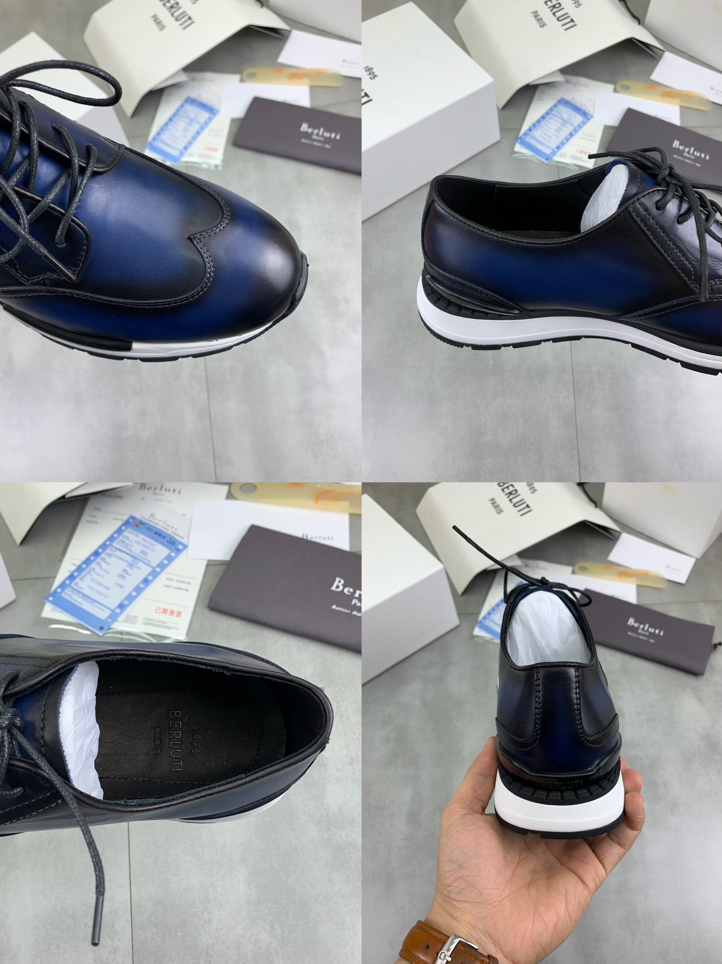 Precio de fábrica P460 versión superior Berluti Bruti zapatos deportivos casuales de los hombres de 