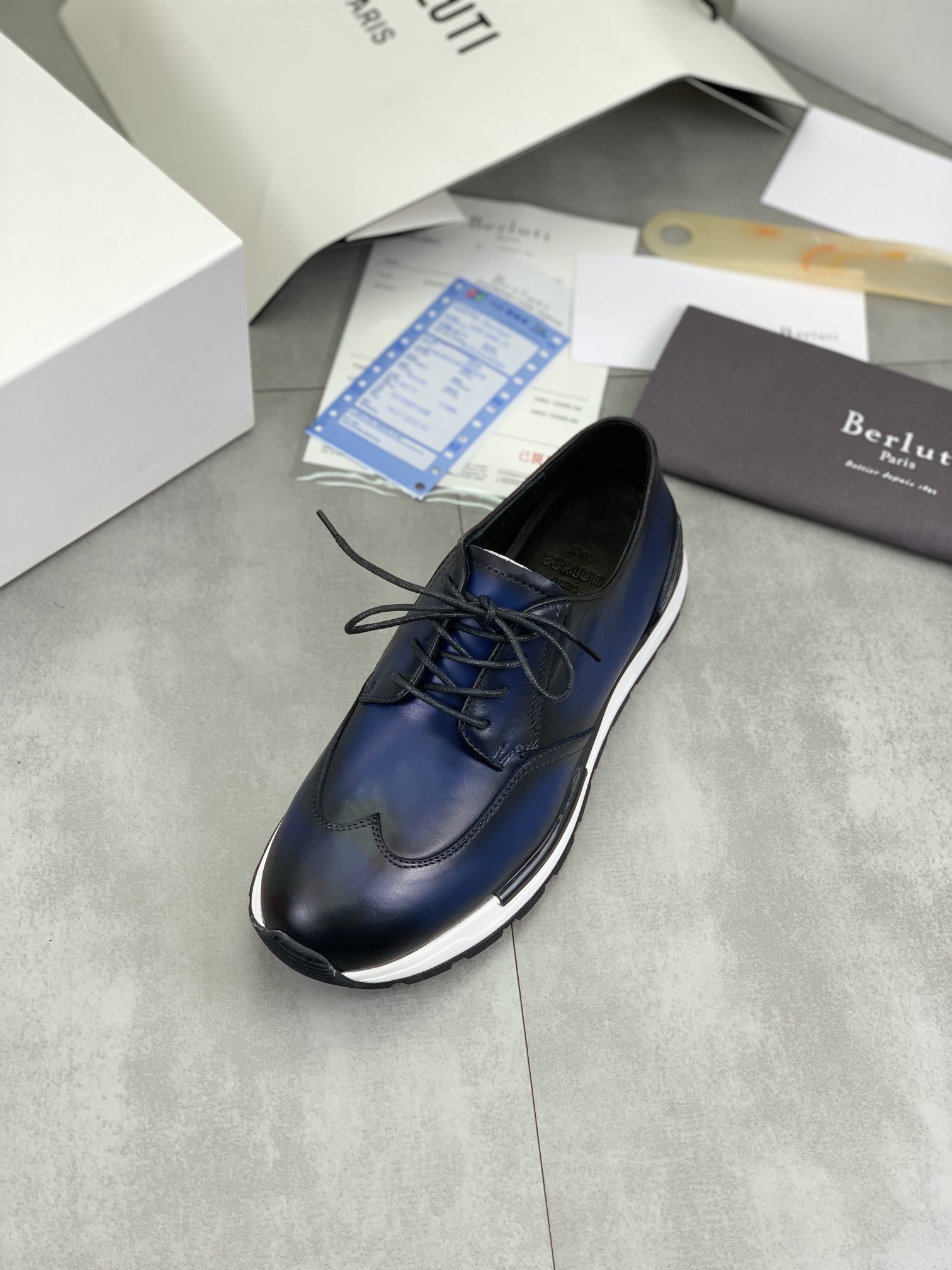 Precio de fábrica P460 versión superior Berluti Bruti zapatos deportivos casuales de los hombres de 