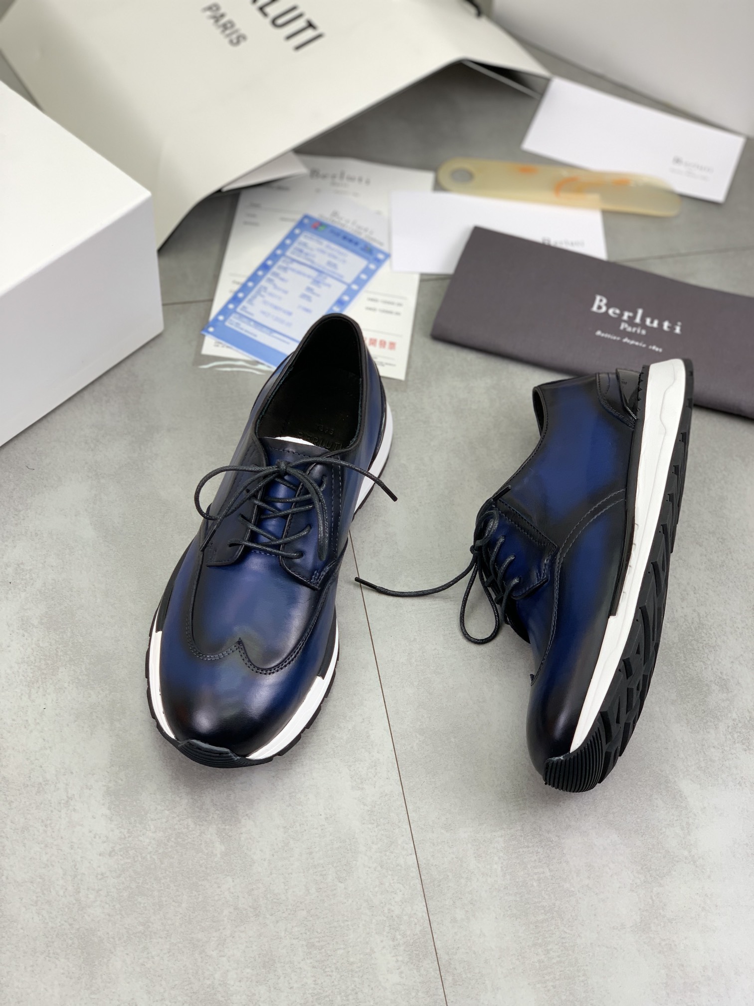 Precio de fábrica P460 versión superior Berluti Bruti zapatos deportivos casuales de los hombres de 