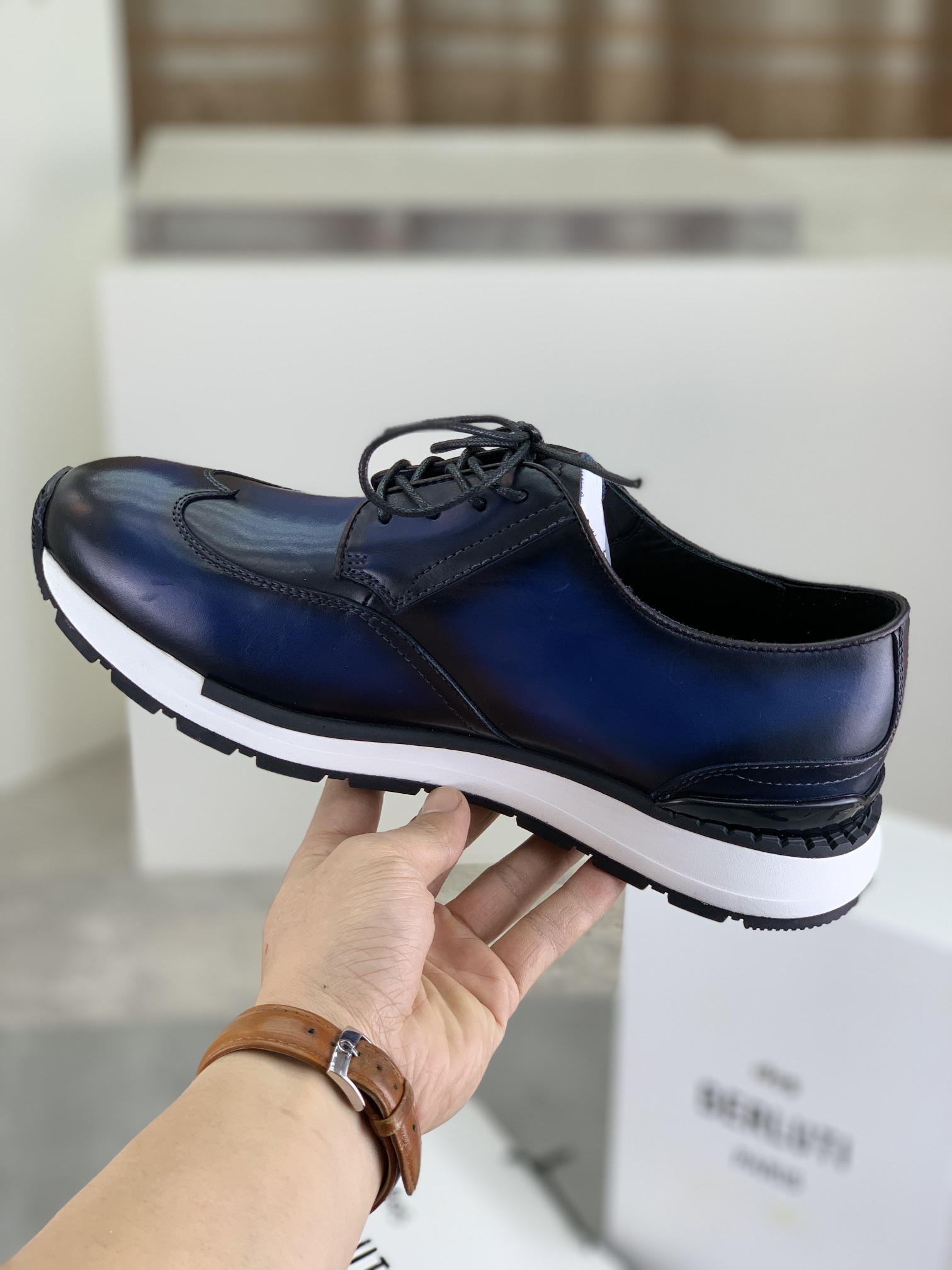 Precio de fábrica P460 versión superior Berluti Bruti zapatos deportivos casuales de los hombres de 