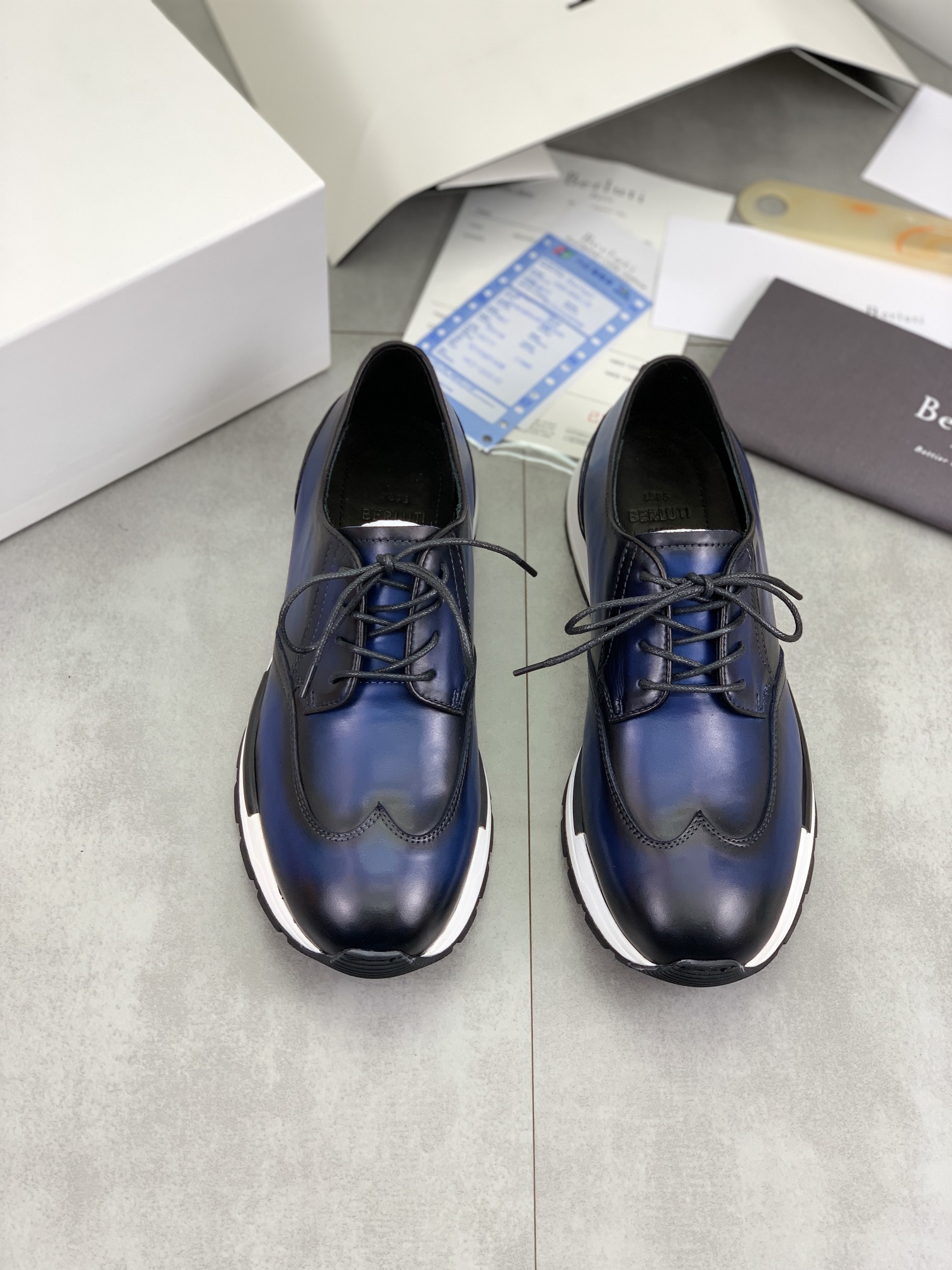 Precio de fábrica P460 versión superior Berluti Bruti zapatos deportivos casuales de los hombres de 