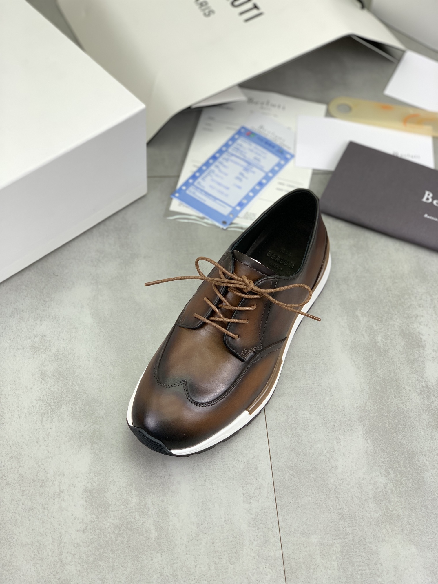 Precio de fábrica P460 versión superior Berluti Bruti zapatos deportivos casuales de los hombres de 