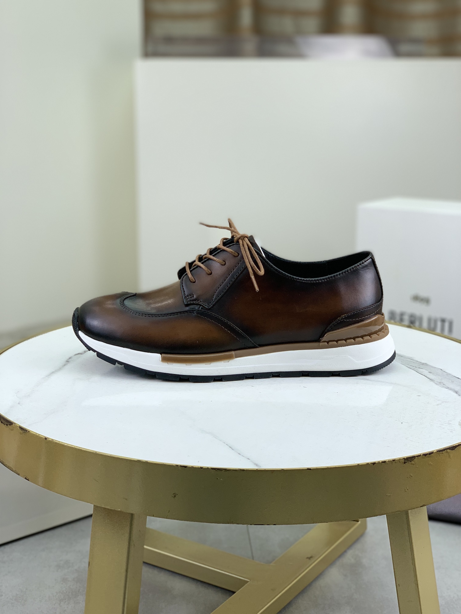 Precio de fábrica P460 versión superior Berluti Bruti zapatos deportivos casuales de los hombres de 