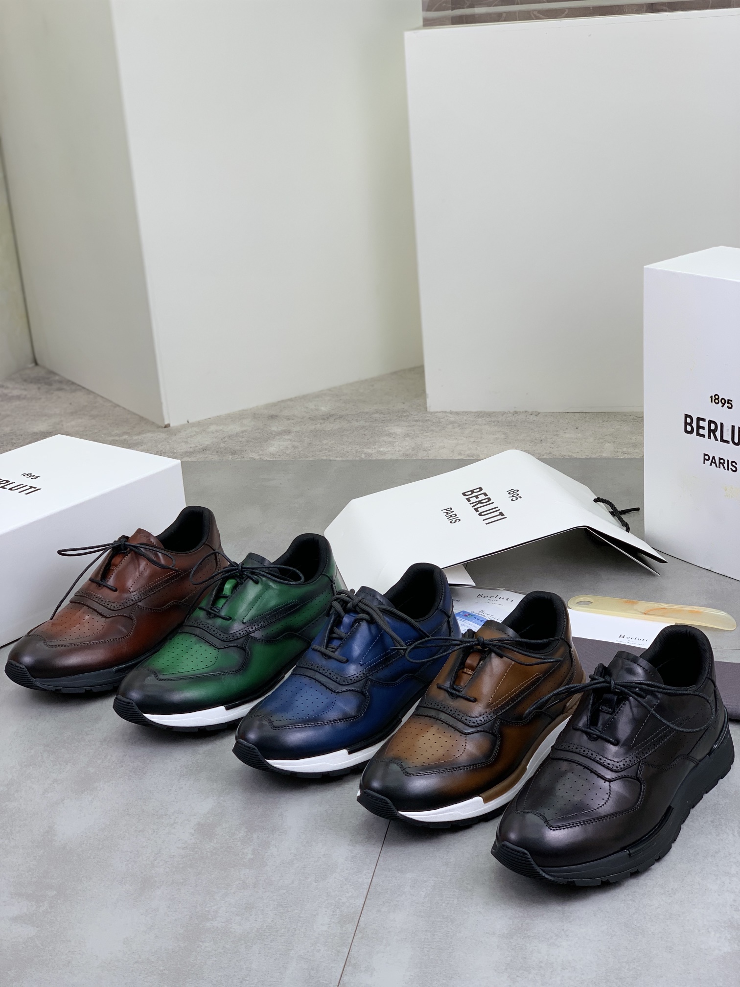 Precio de fábrica P460 versión superior Berluti Bruti zapatos deportivos casuales de los hombres de 