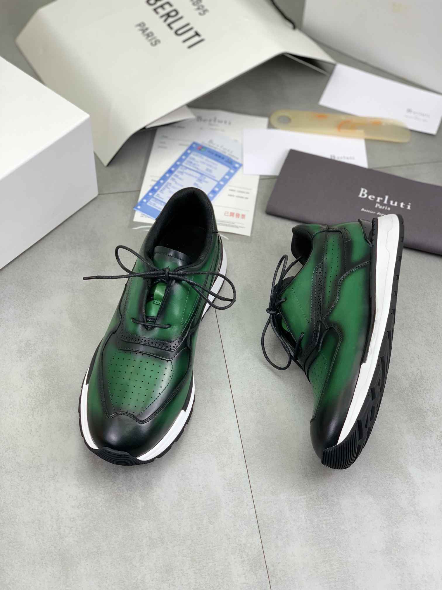 Precio de fábrica P460 versión superior Berluti Bruti zapatos deportivos casuales de los hombres de 