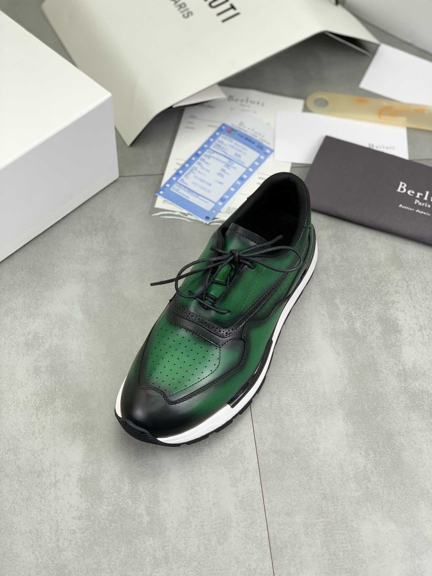 Precio de fábrica P460 versión superior Berluti Bruti zapatos deportivos casuales de los hombres de 