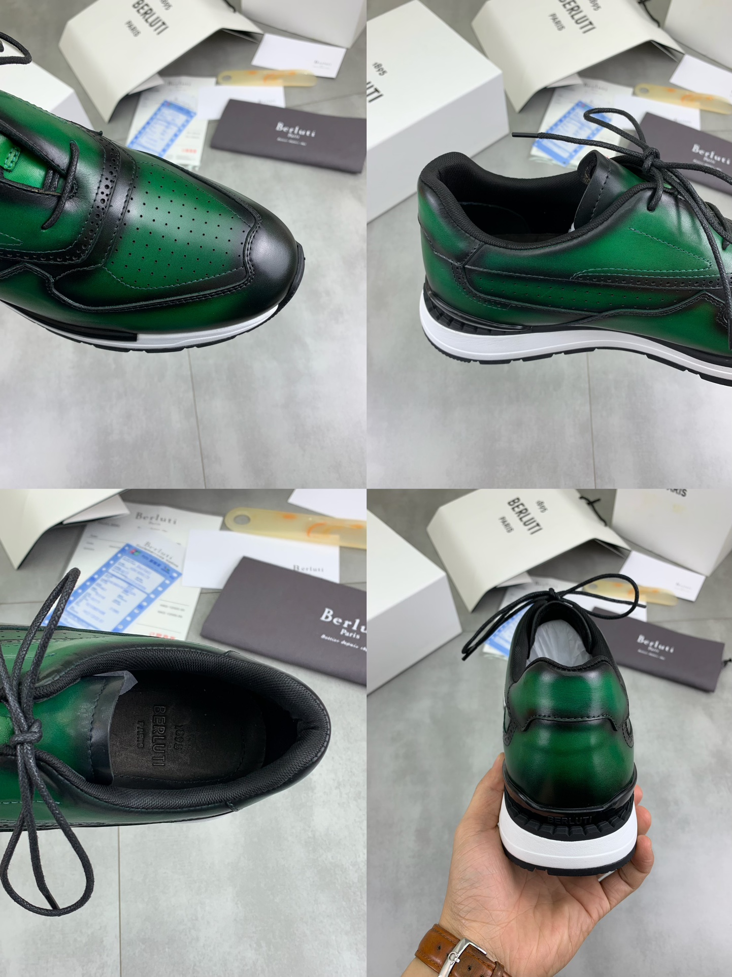 Precio de fábrica P460 versión superior Berluti Bruti zapatos deportivos casuales de los hombres de 