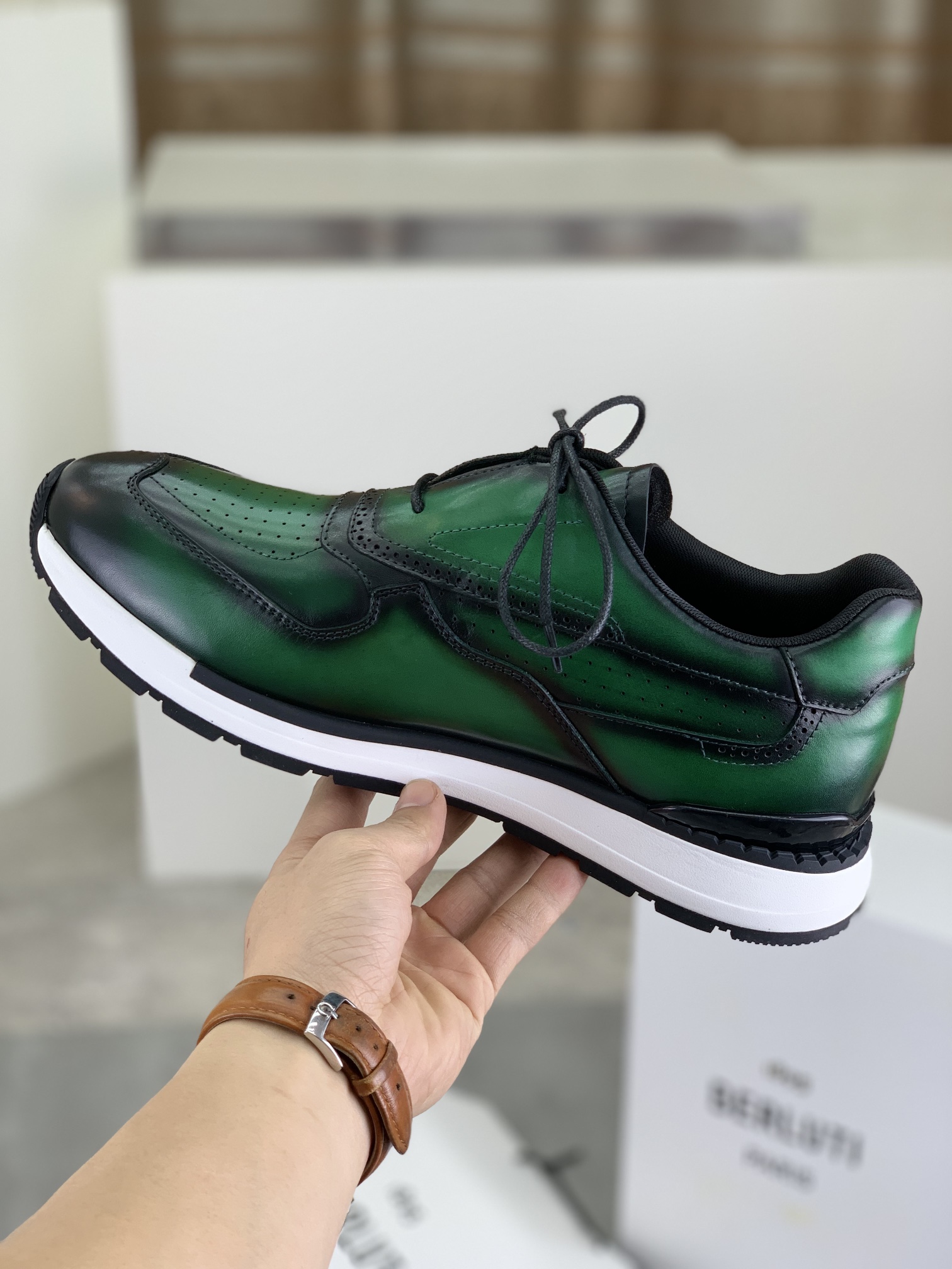 Precio de fábrica P460 versión superior Berluti Bruti zapatos deportivos casuales de los hombres de 