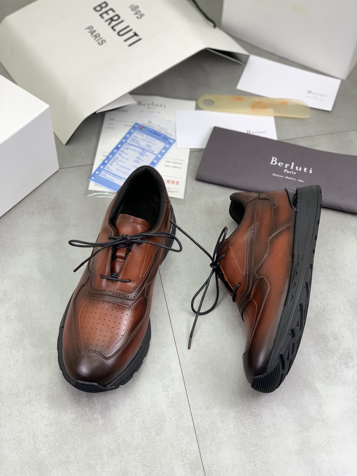 Precio de fábrica P460 versión superior Berluti Bruti zapatos deportivos casuales de los hombres de 