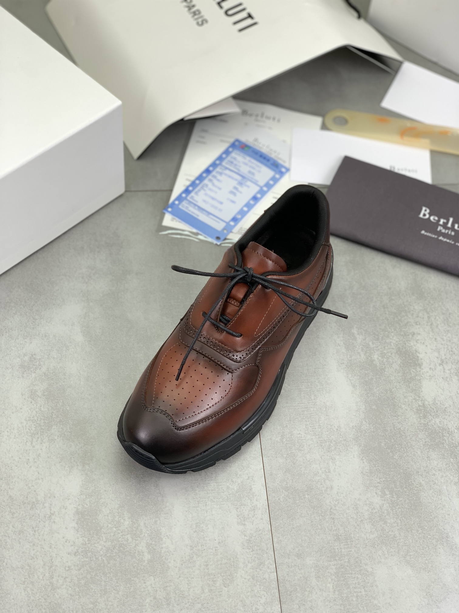 Precio de fábrica P460 versión superior Berluti Bruti zapatos deportivos casuales de los hombres de 