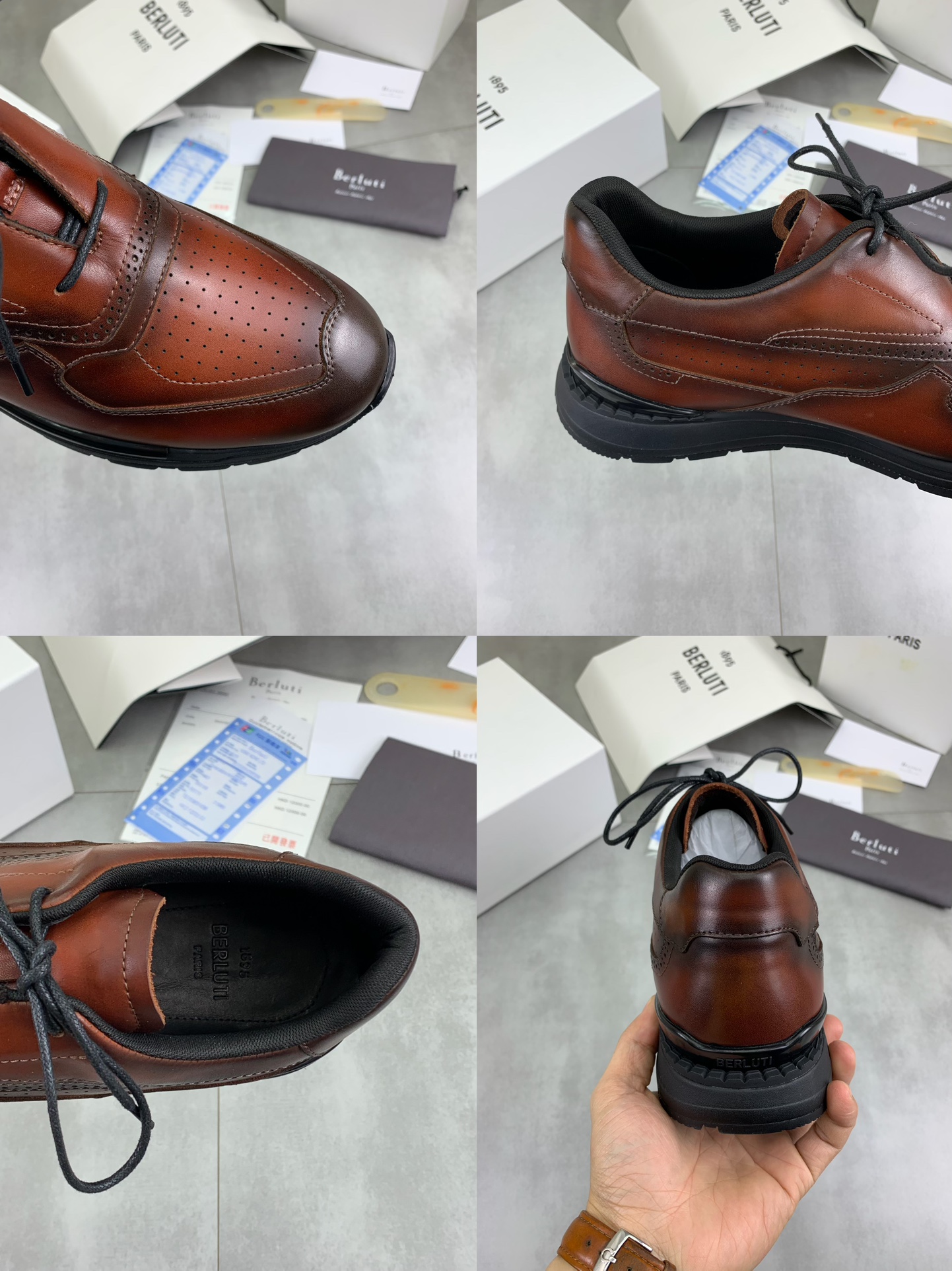Precio de fábrica P460 versión superior Berluti Bruti zapatos deportivos casuales de los hombres de 