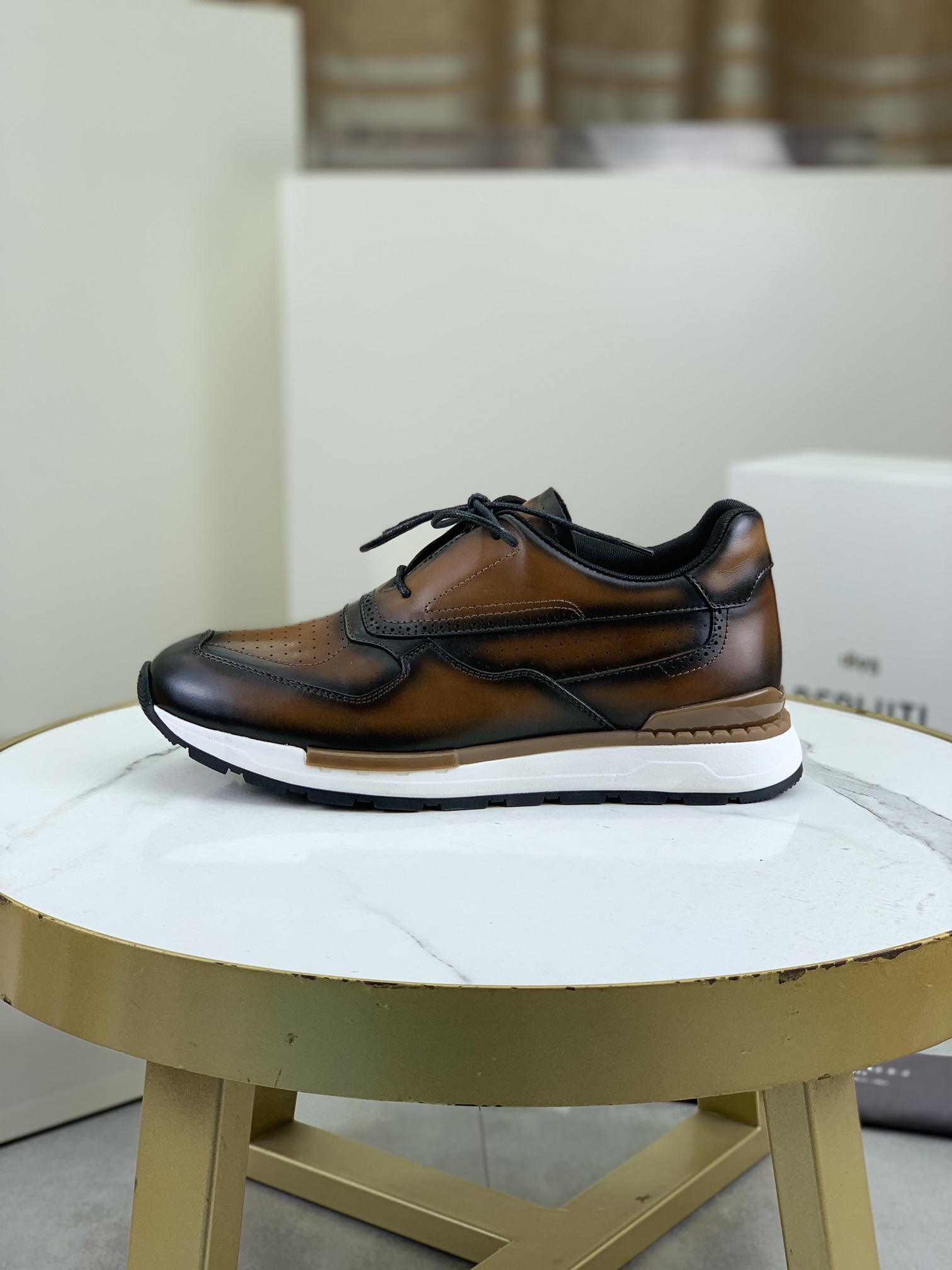 Precio de fábrica P460 versión superior Berluti Bruti zapatos deportivos casuales de los hombres de 