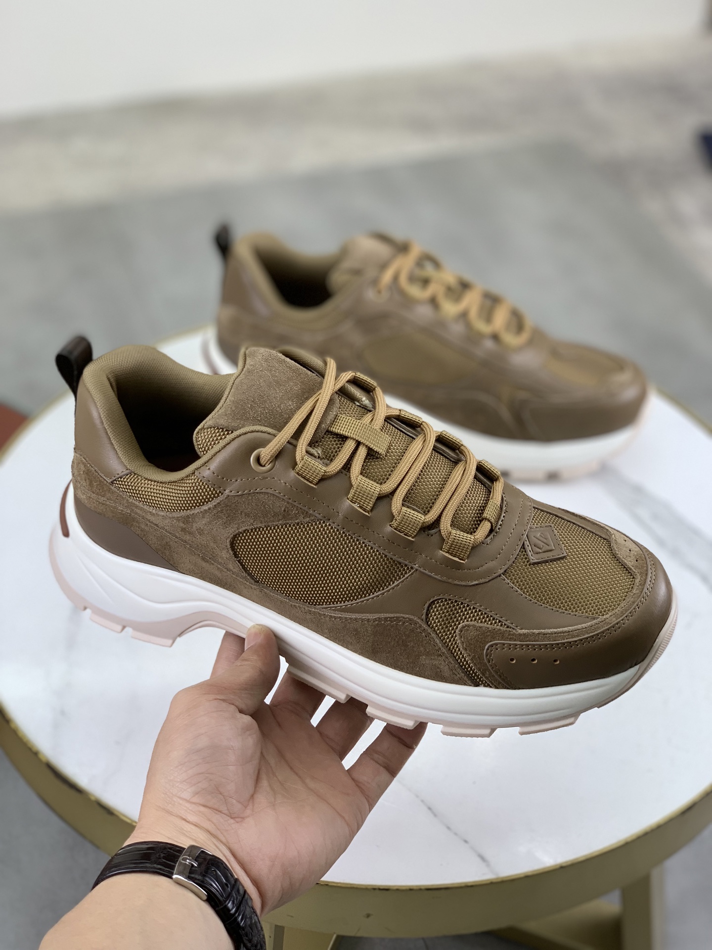 Loro Piana Men's Nubuck Leather and Mesh Sneakers - Hand-stitched & Durable 4 i1742312392942 792 0 2