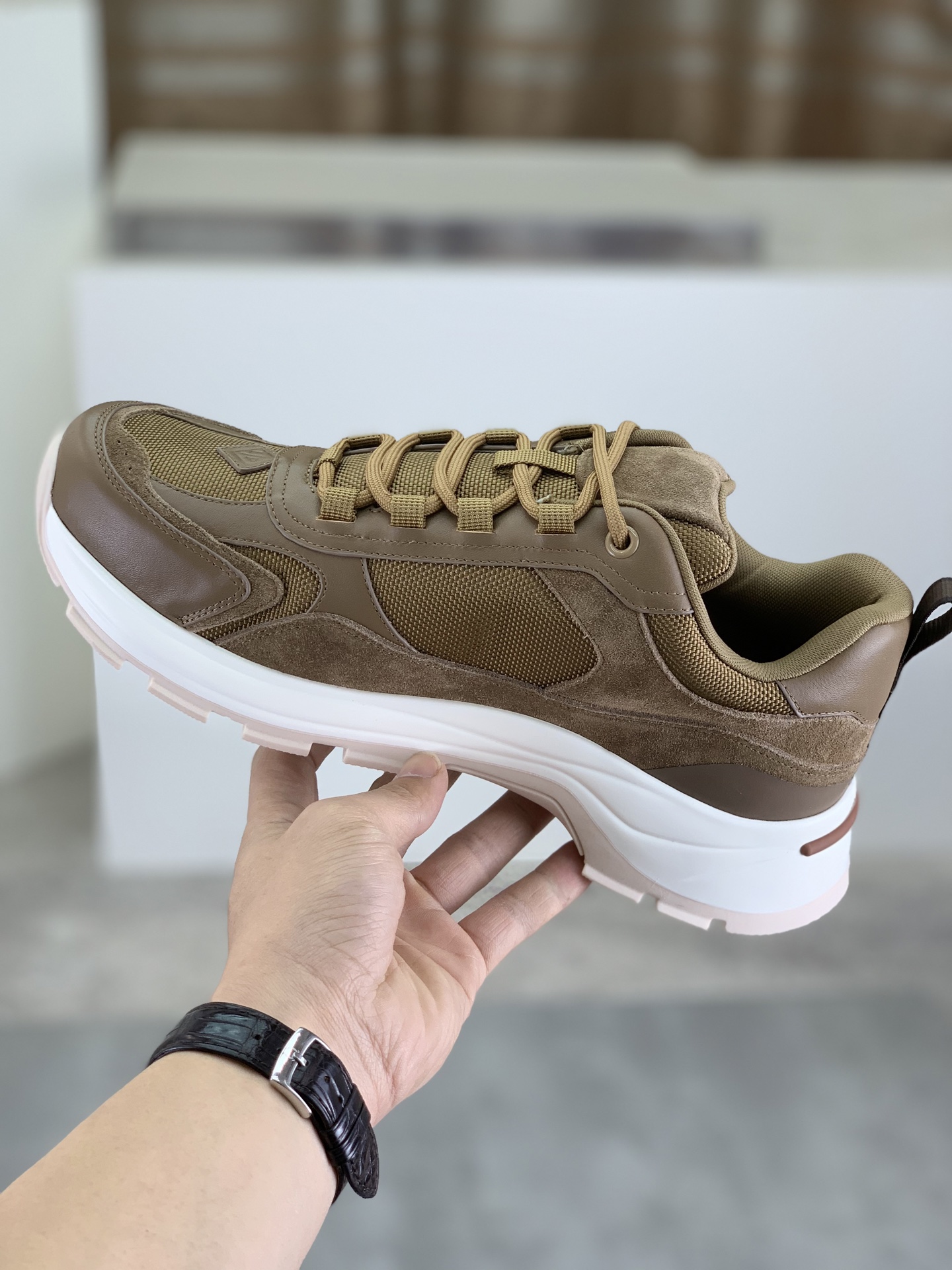 Loro Piana Men's Nubuck Leather and Mesh Sneakers - Hand-stitched & Durable 7 i1742312393004 7425 0 5