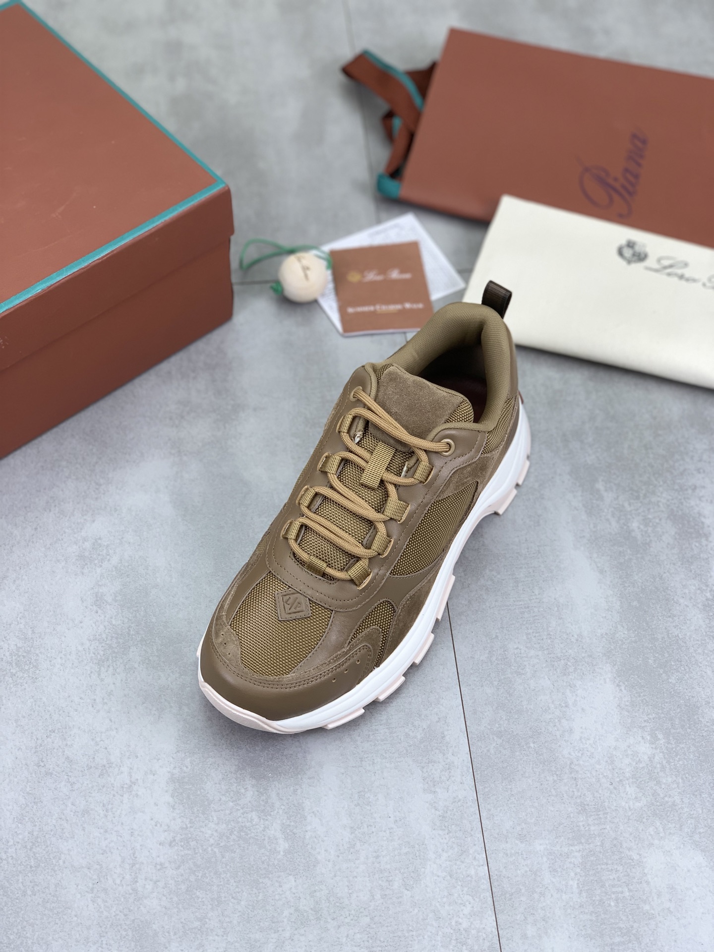 Loro Piana Men's Nubuck Leather and Mesh Sneakers - Hand-stitched & Durable 5 i1742312393196 1987 0 3