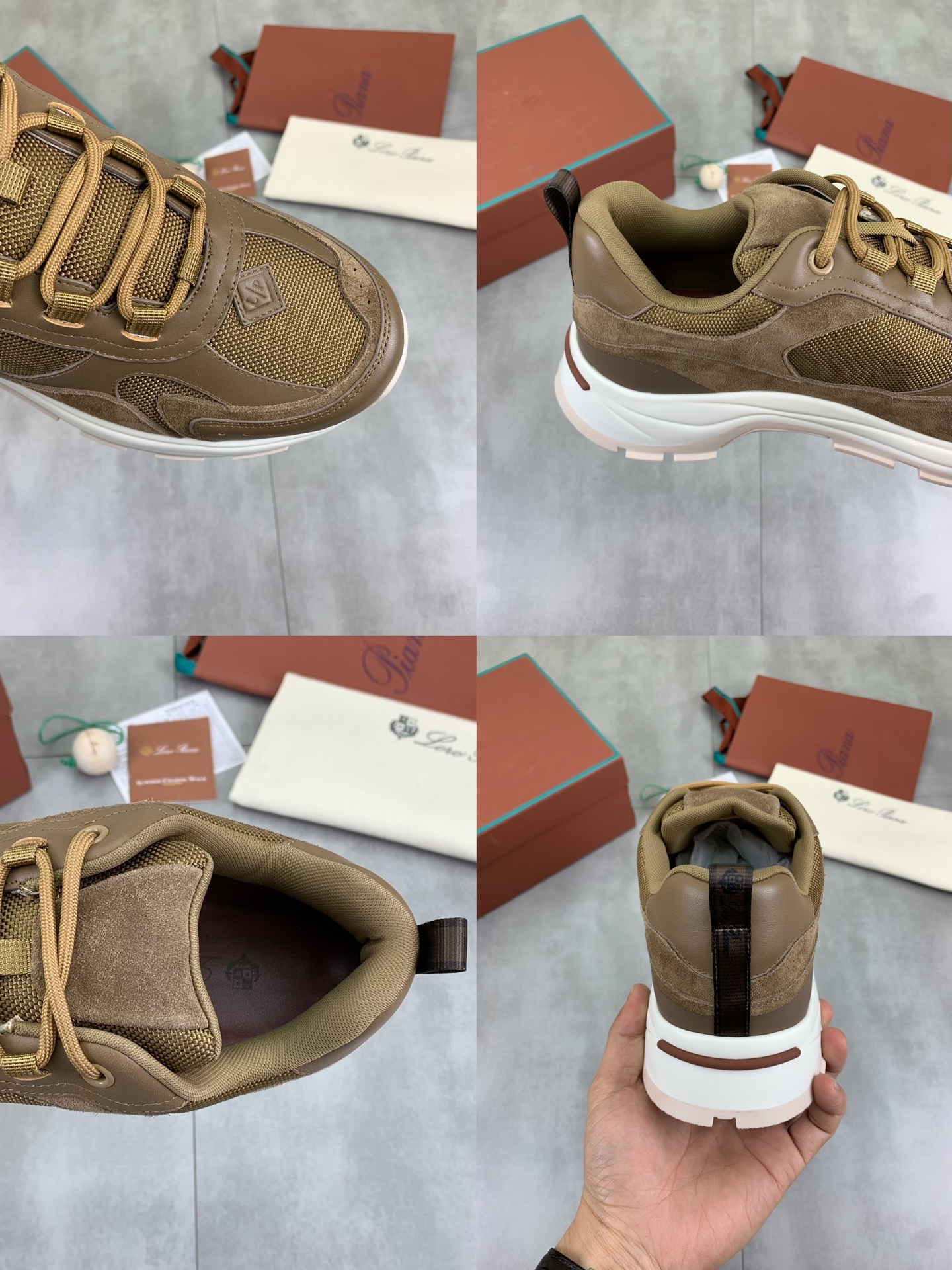 Loro Piana Men's Nubuck Leather and Mesh Sneakers - Hand-stitched & Durable 10 i1742312394262 2310 0 8