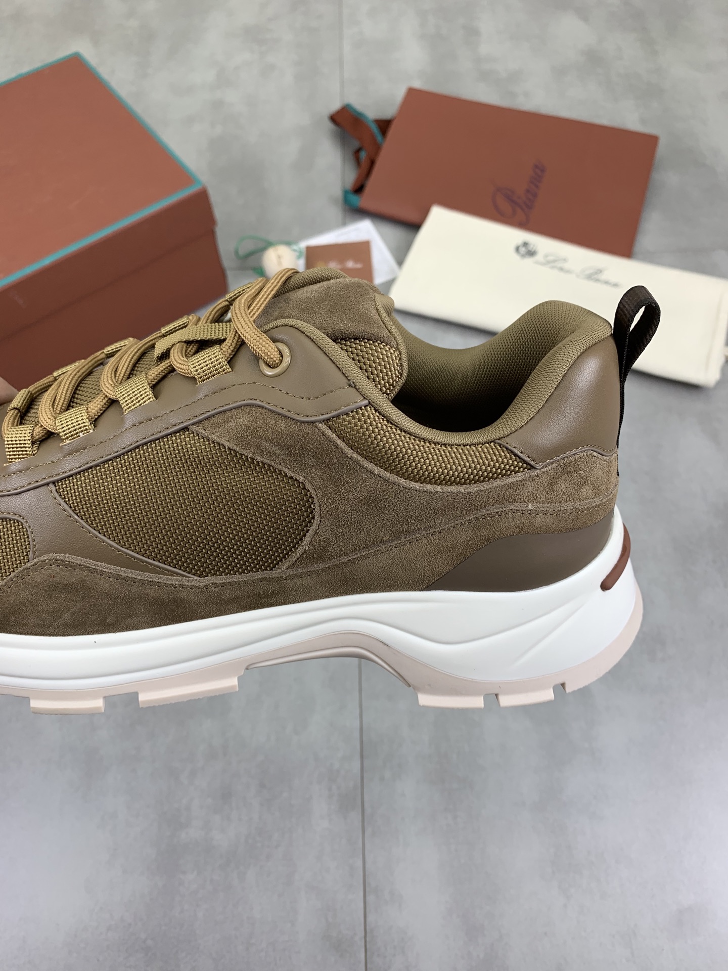 Loro Piana Men's Nubuck Leather and Mesh Sneakers - Hand-stitched & Durable 8 i1742312394741 5541 0 6