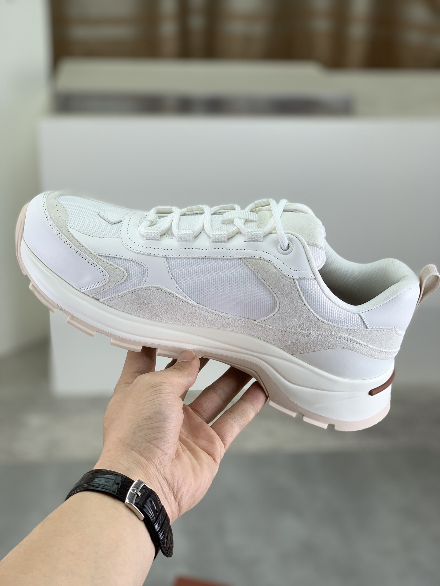 Loro Piana White Suede Leather Lace-Up Sneakers Size 39-44 EU 7 i1742312419891 8278 0 5